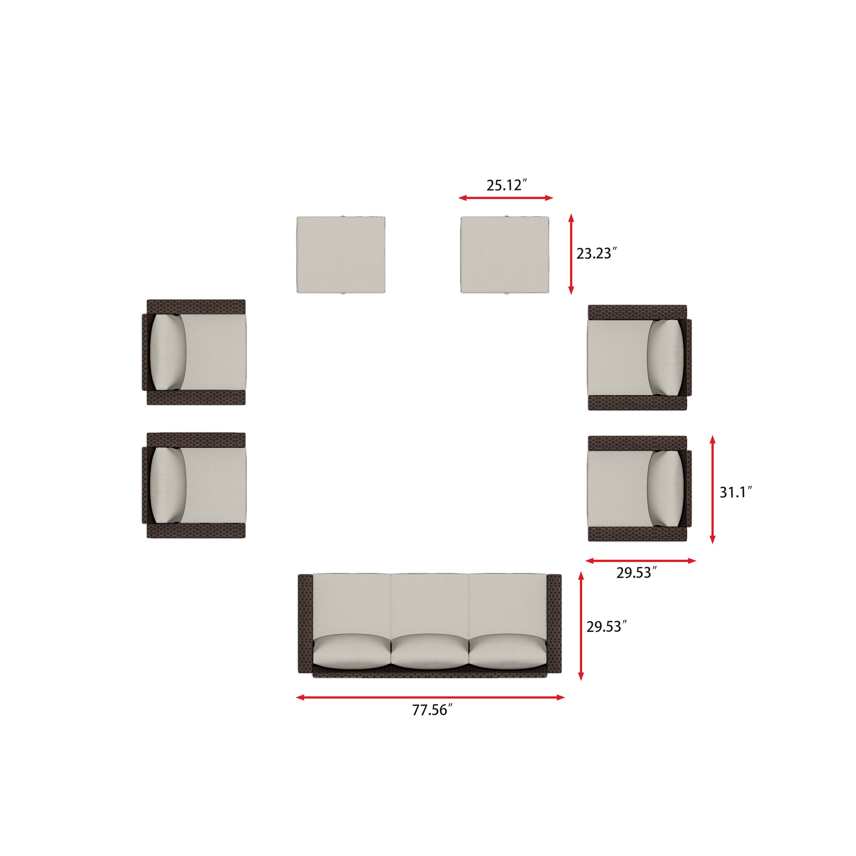 Eastlake 7 - Person Outdoor Seating Group with Cushions