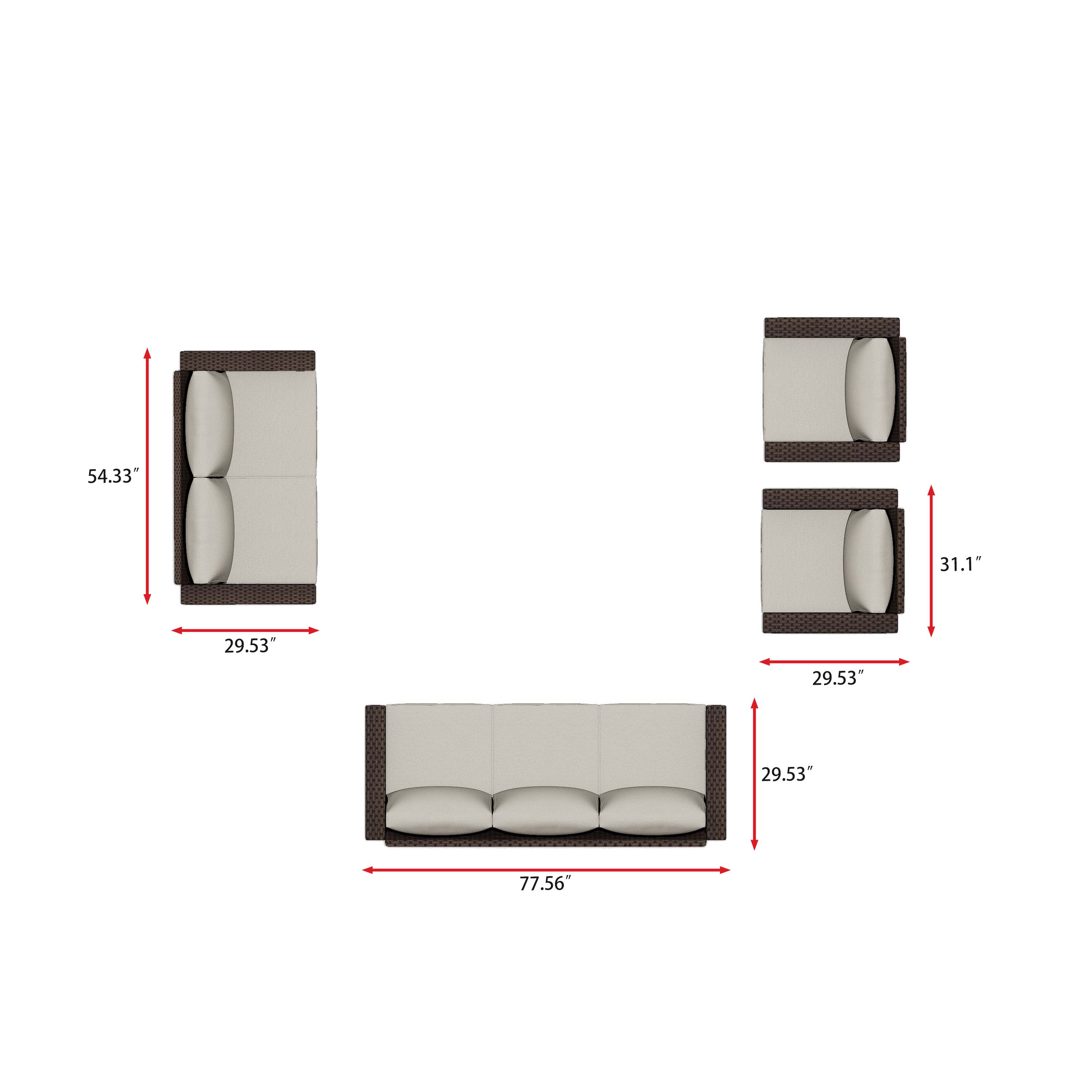 Eastlake 4 - Person Outdoor Seating Group with Cushions