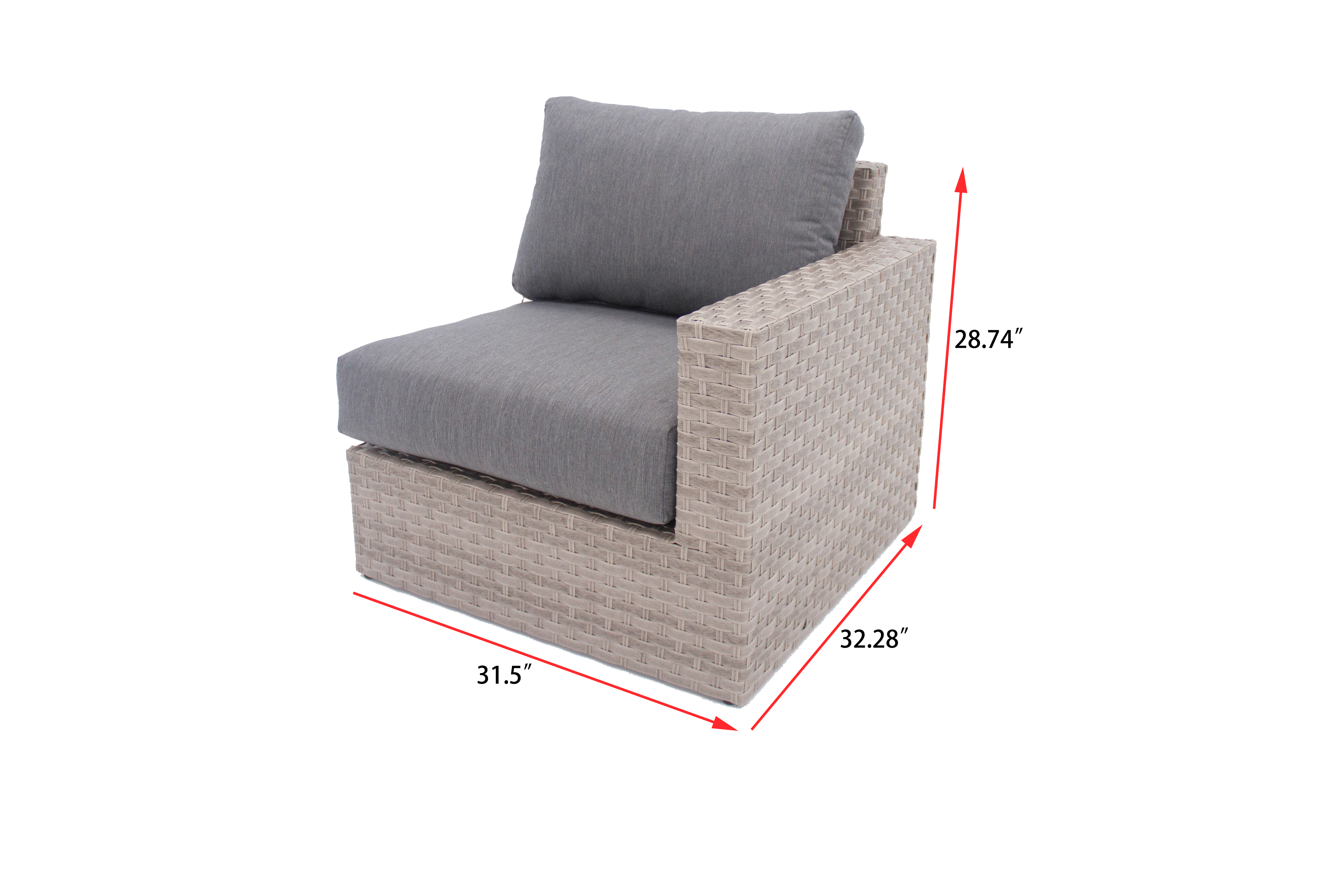 AVALON 10 Piece Wicker Sectional Sofa Set With Fire table-Egg - 8 Seat