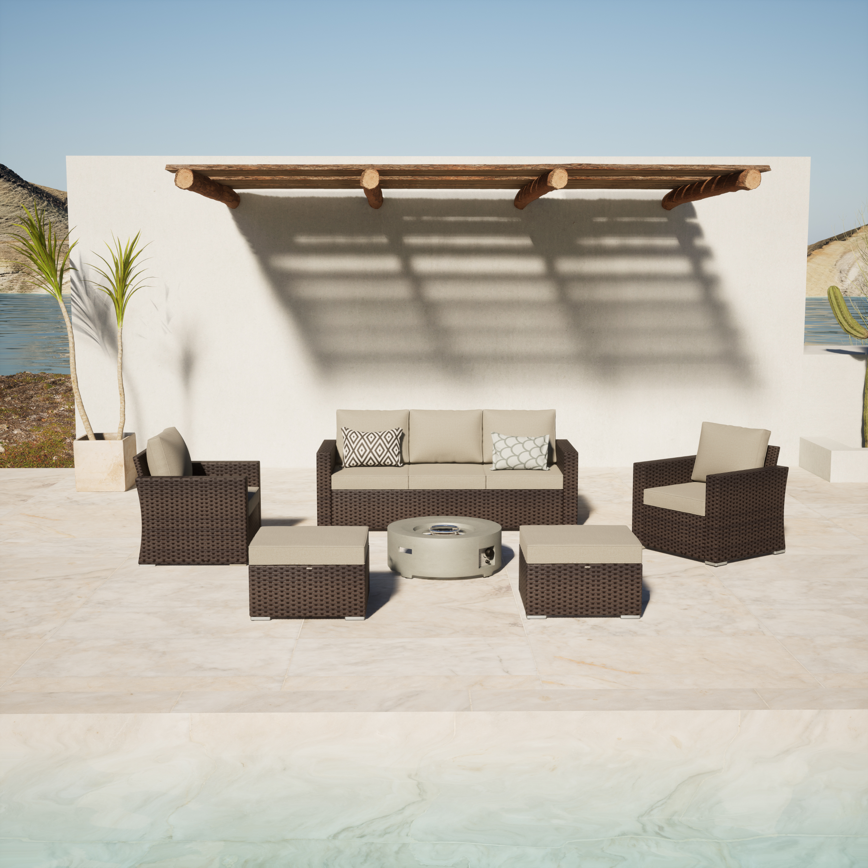 [Copy]Eastlake 6 - Person Outdoor Seating Group with Cushions