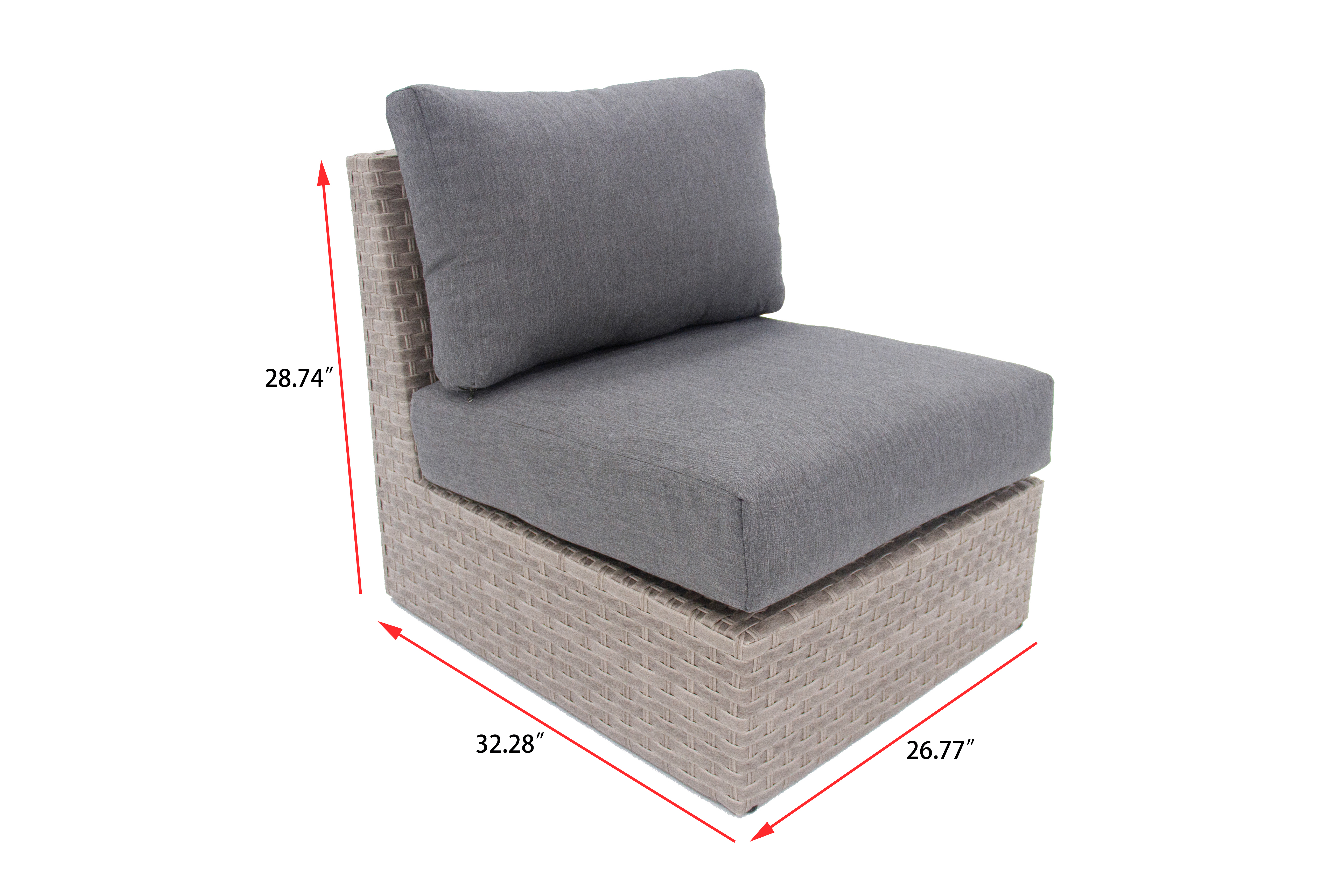 AVALON 10 Piece Wicker Sectional Sofa Set With Fire table-Egg - 8 Seat