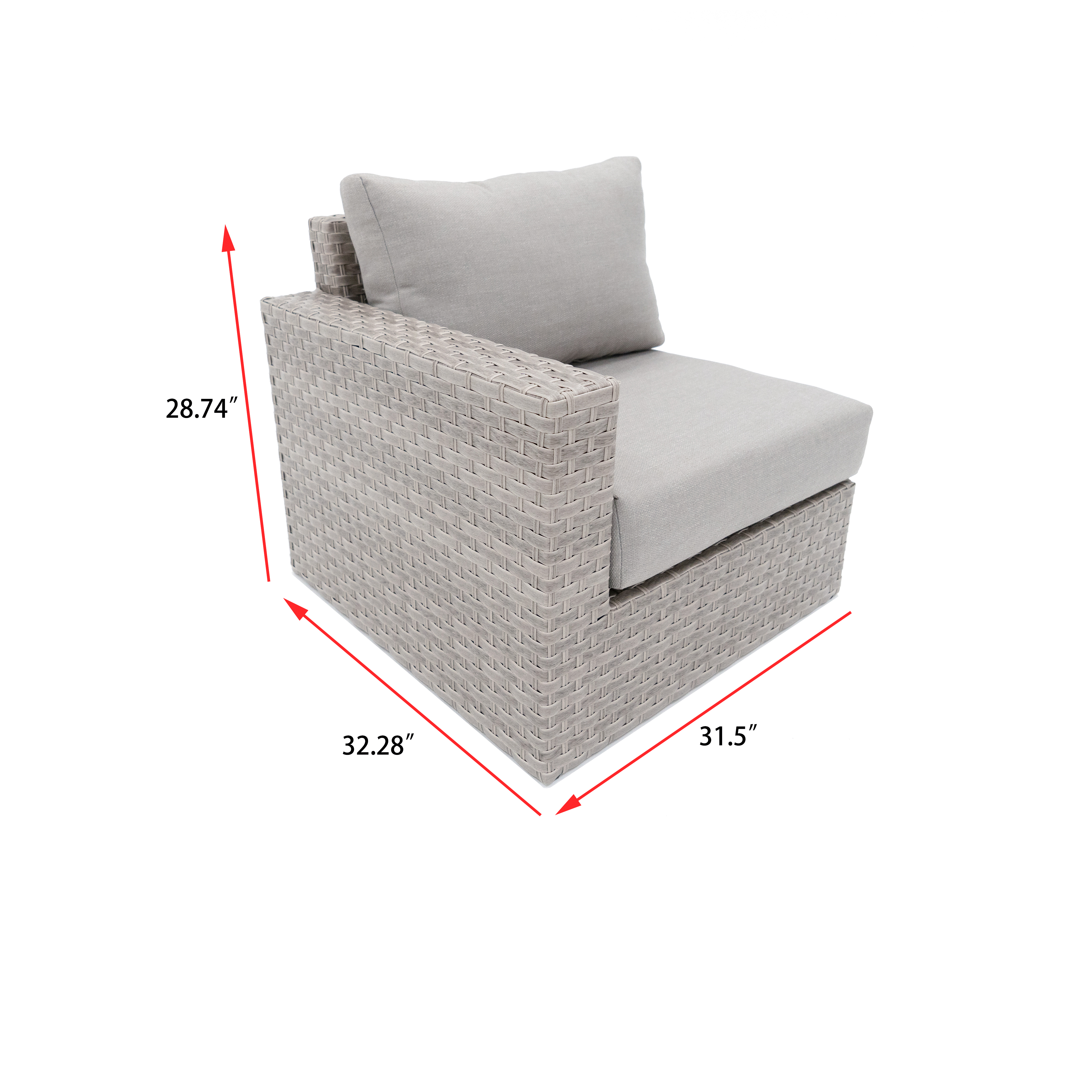 AVALON 10 Piece Wicker Sectional Sofa Set With Fire table-Egg - 8 Seat