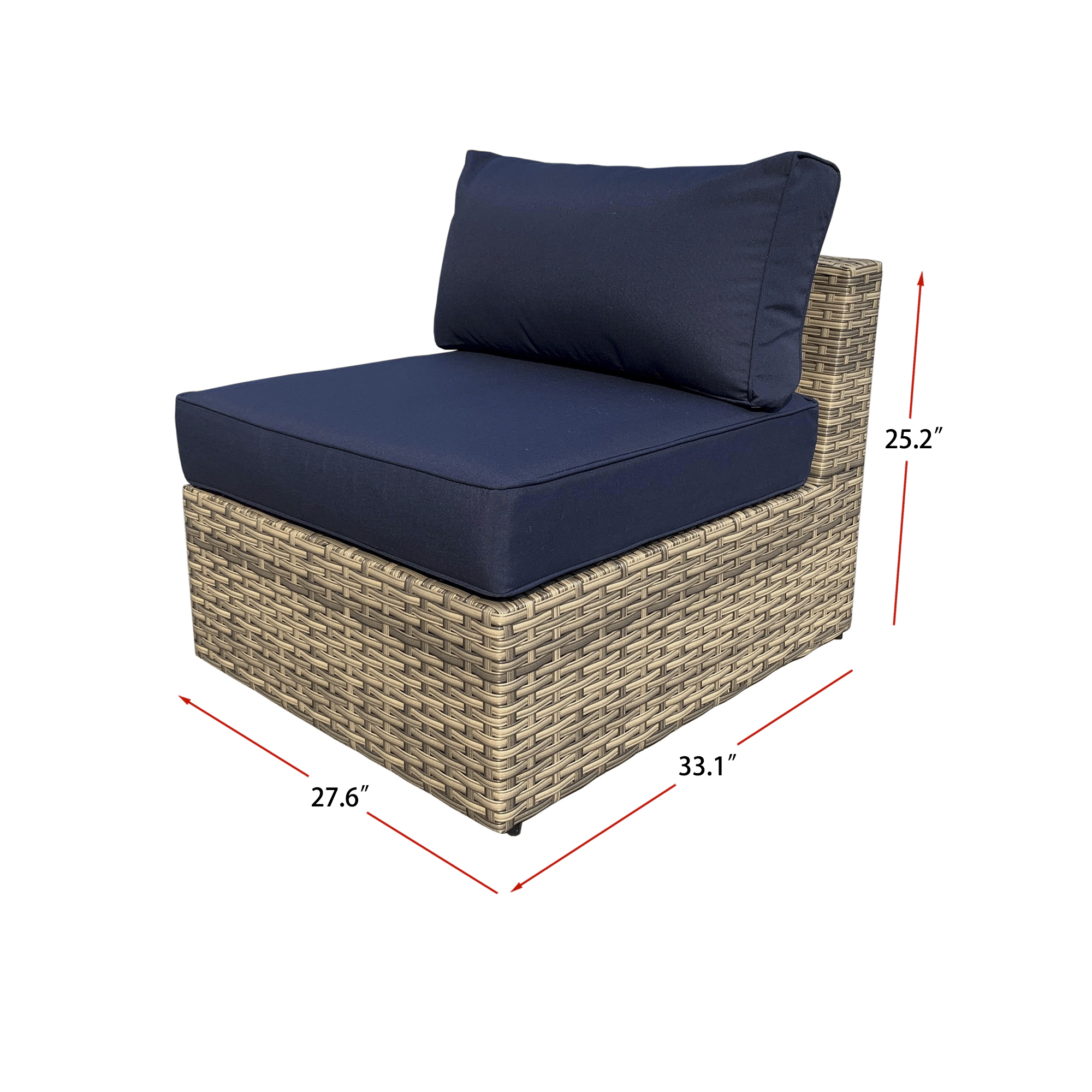 VENTURA 8 - Person Outdoor Seating Group with Cushions - Fire table-Egg