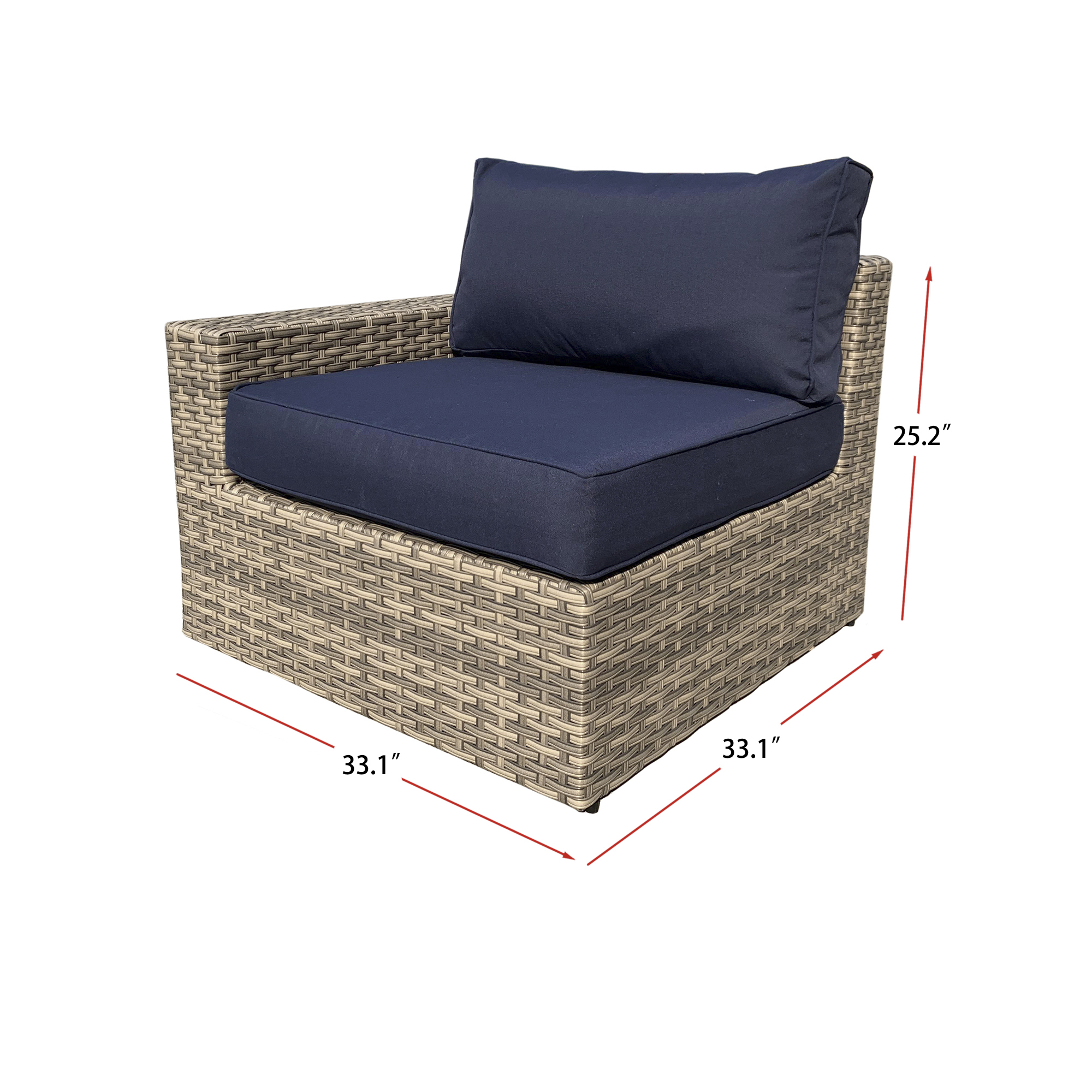 VENTURA 8 - Person Outdoor Seating Group with Cushions - Fire table-Egg