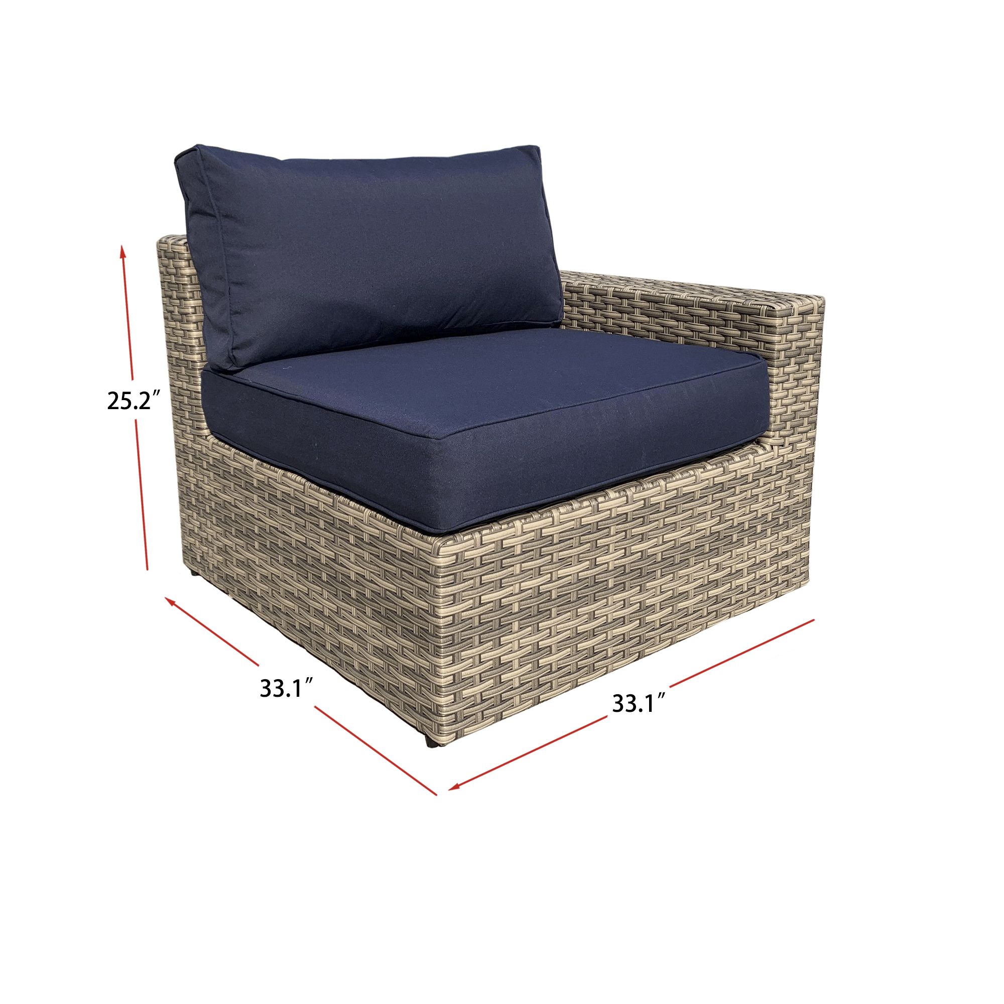 VENTURA 8 - Person Outdoor Seating Group with Cushions - Fire table-Egg