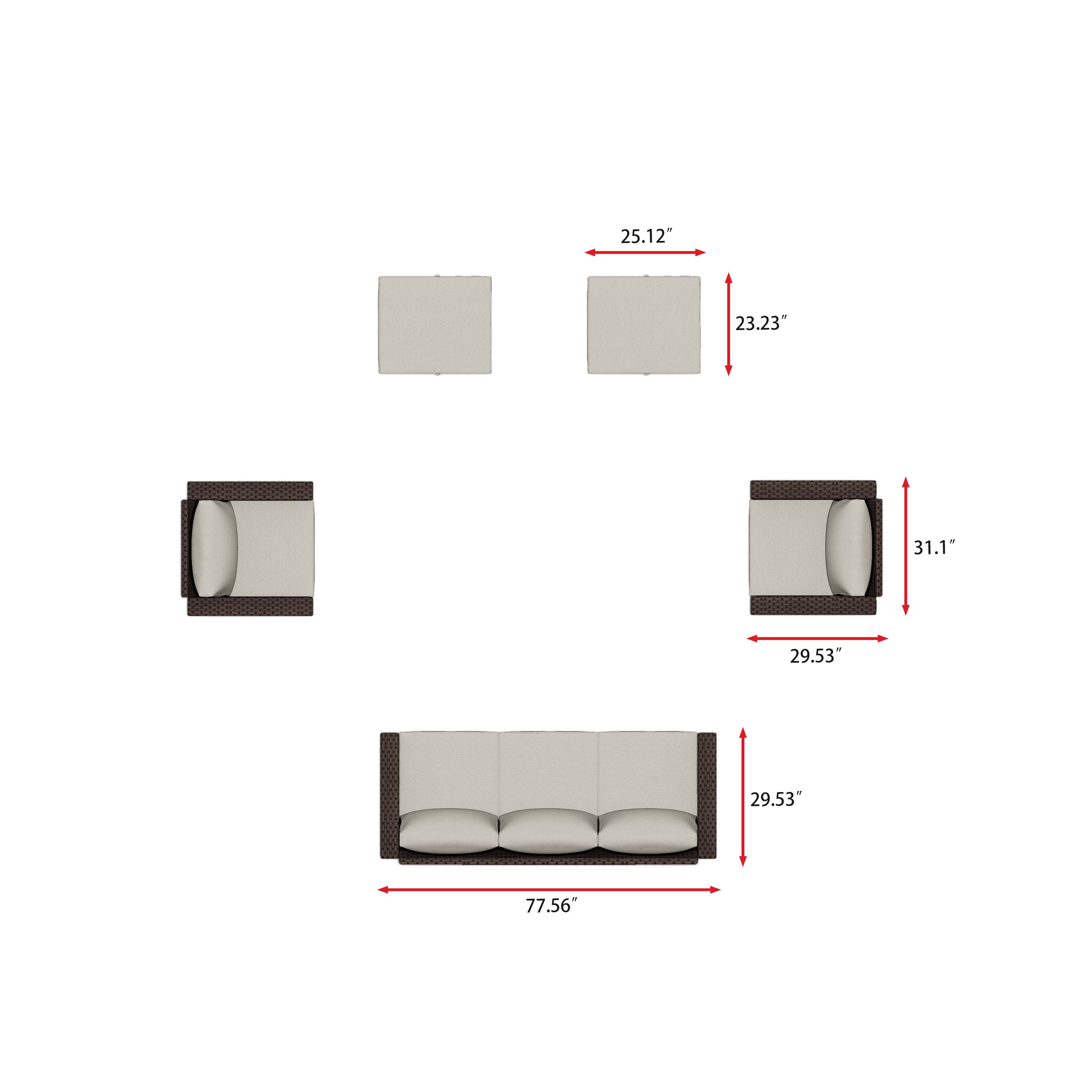 Eastlake 5 - Person Outdoor Seating Group with Cushions