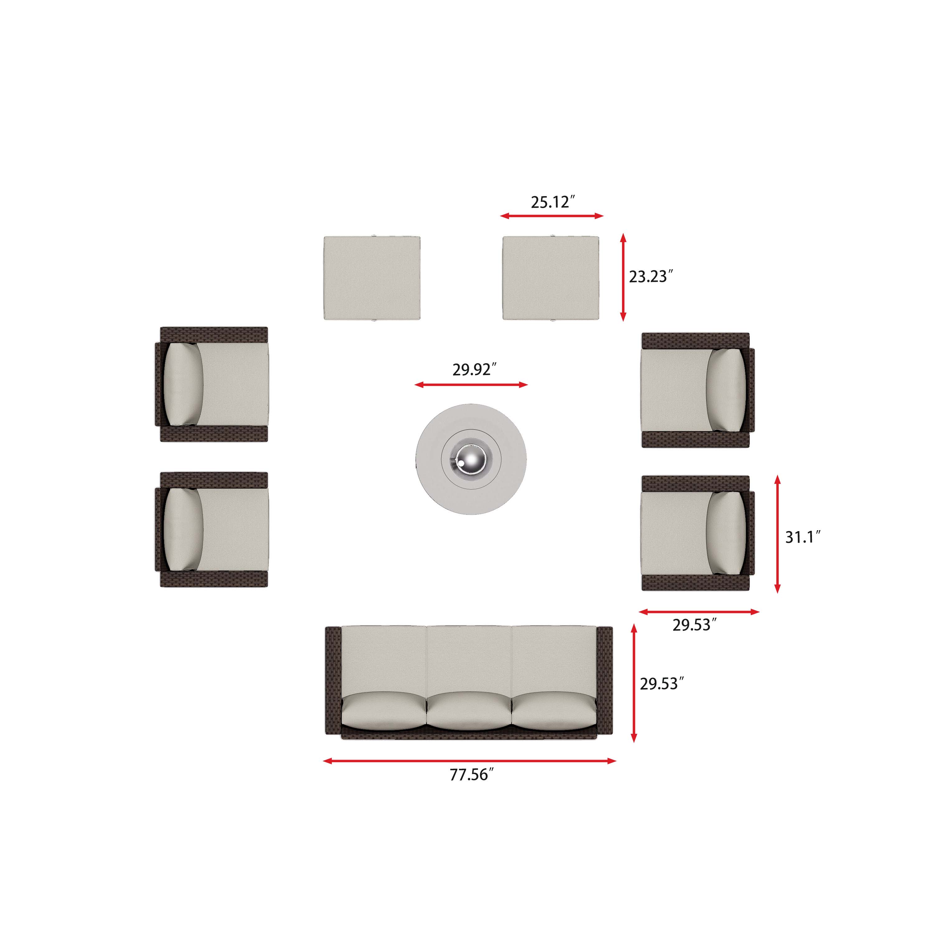 Eastlake 8 - Person Outdoor Seating Group with Cushions