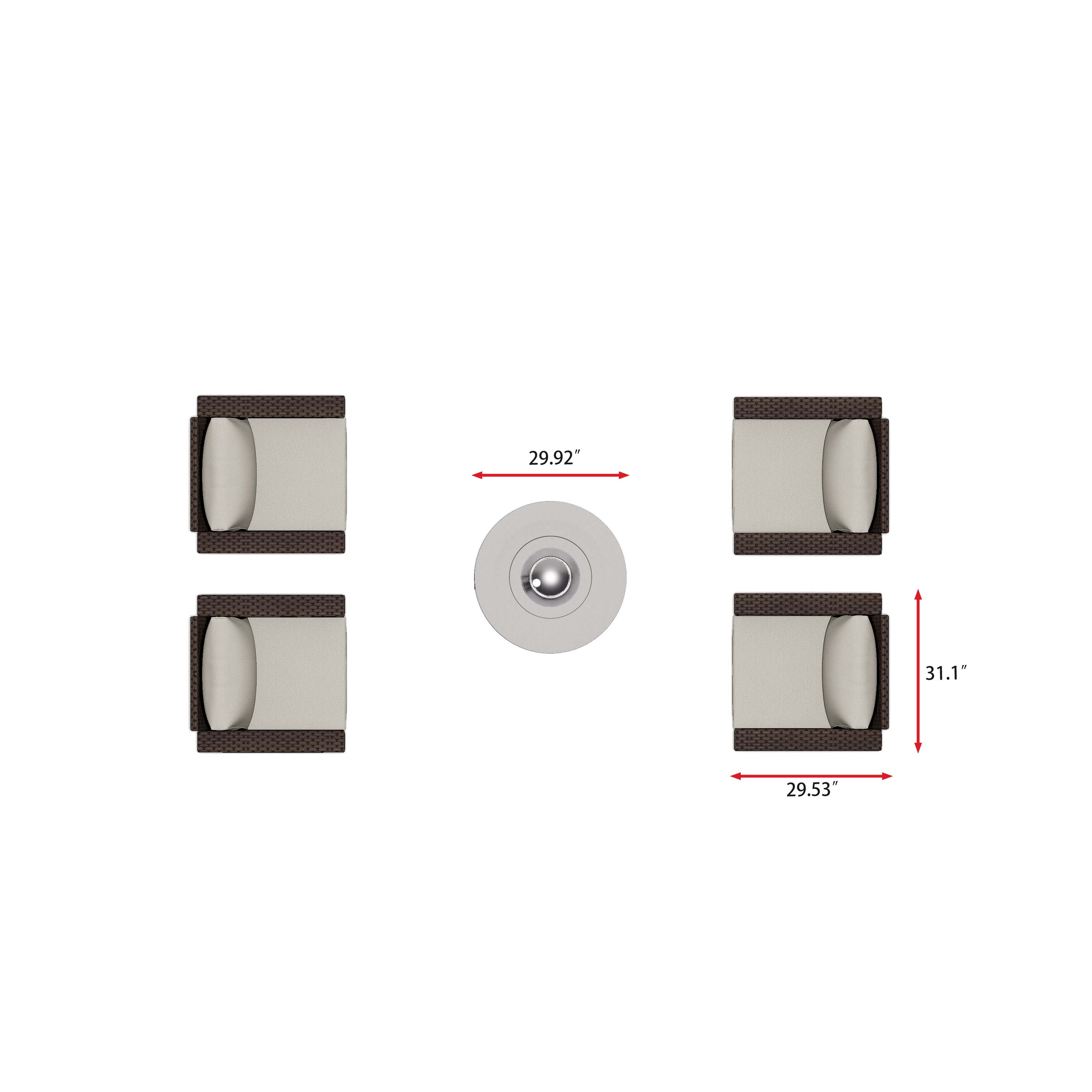 Eastlake 5 - Person Outdoor Seating Group with Cushions - 4 Seat