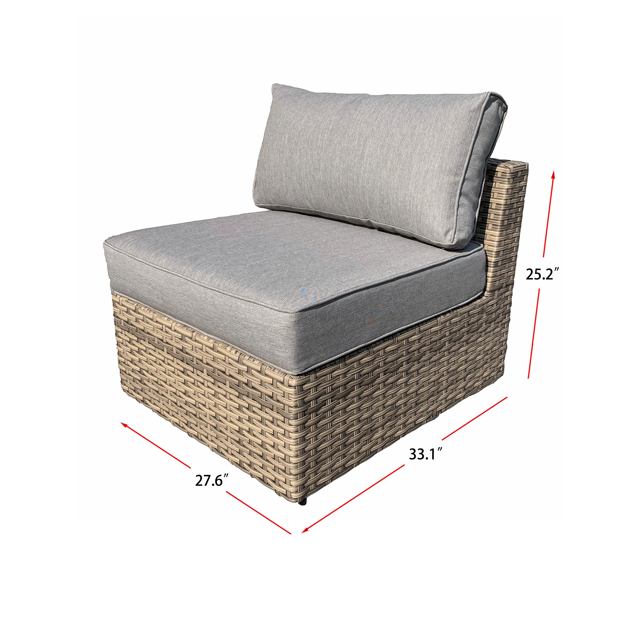 VENTURA 8 - Person Outdoor Seating Group with Cushions - Fire table-Egg