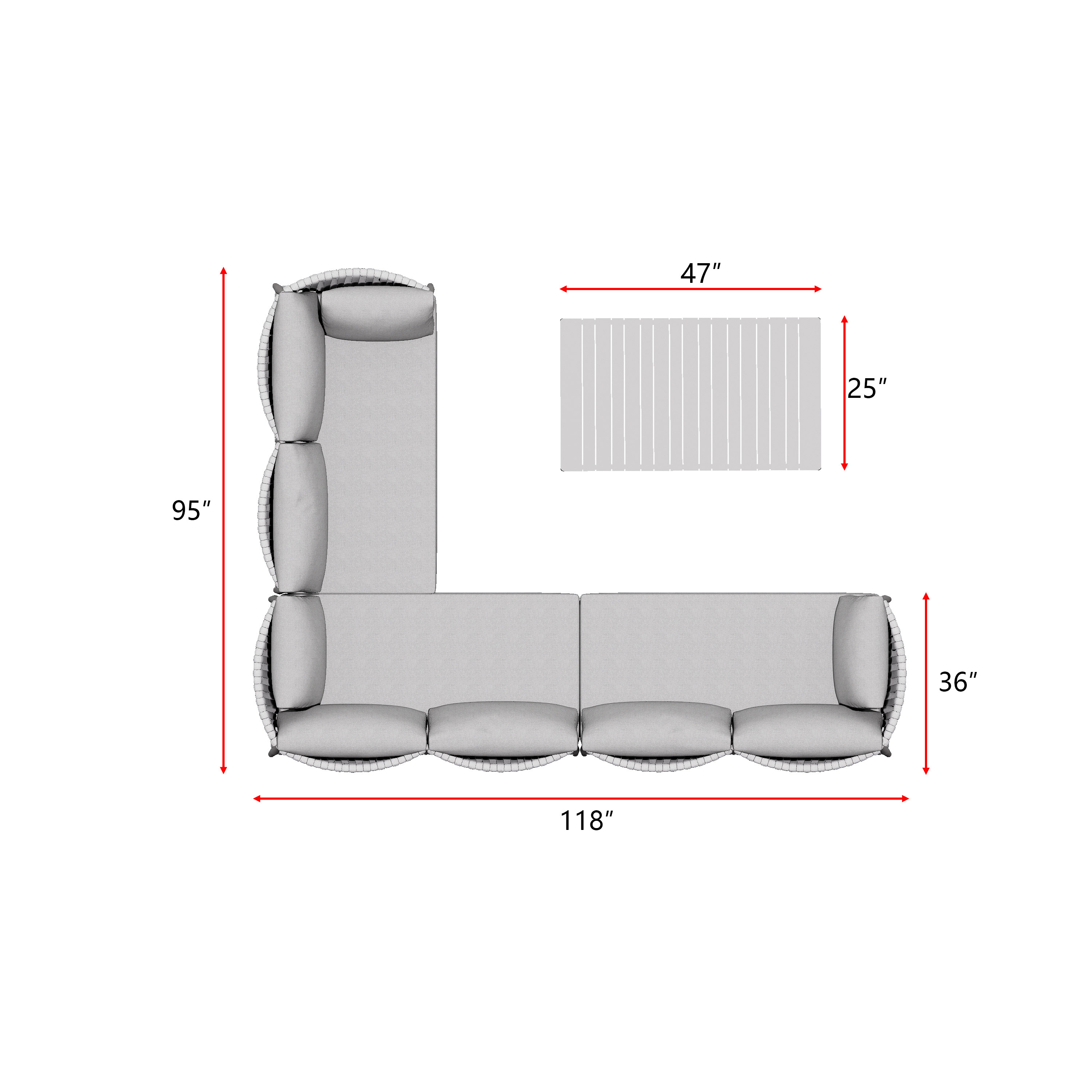 RED Aluminum High End Patio Furniture-Beige