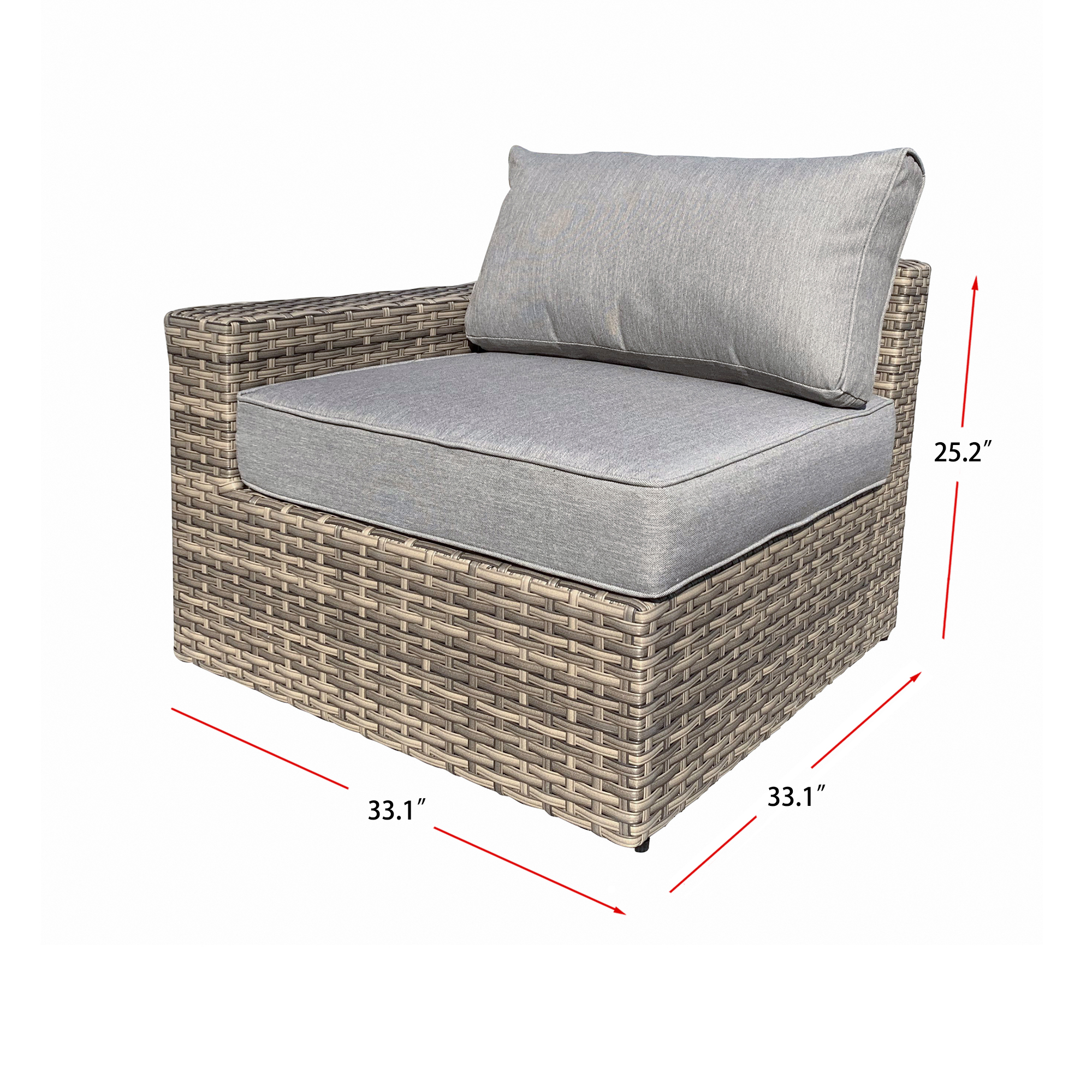 VENTURA 8 - Person Outdoor Seating Group with Cushions - Fire table-Egg