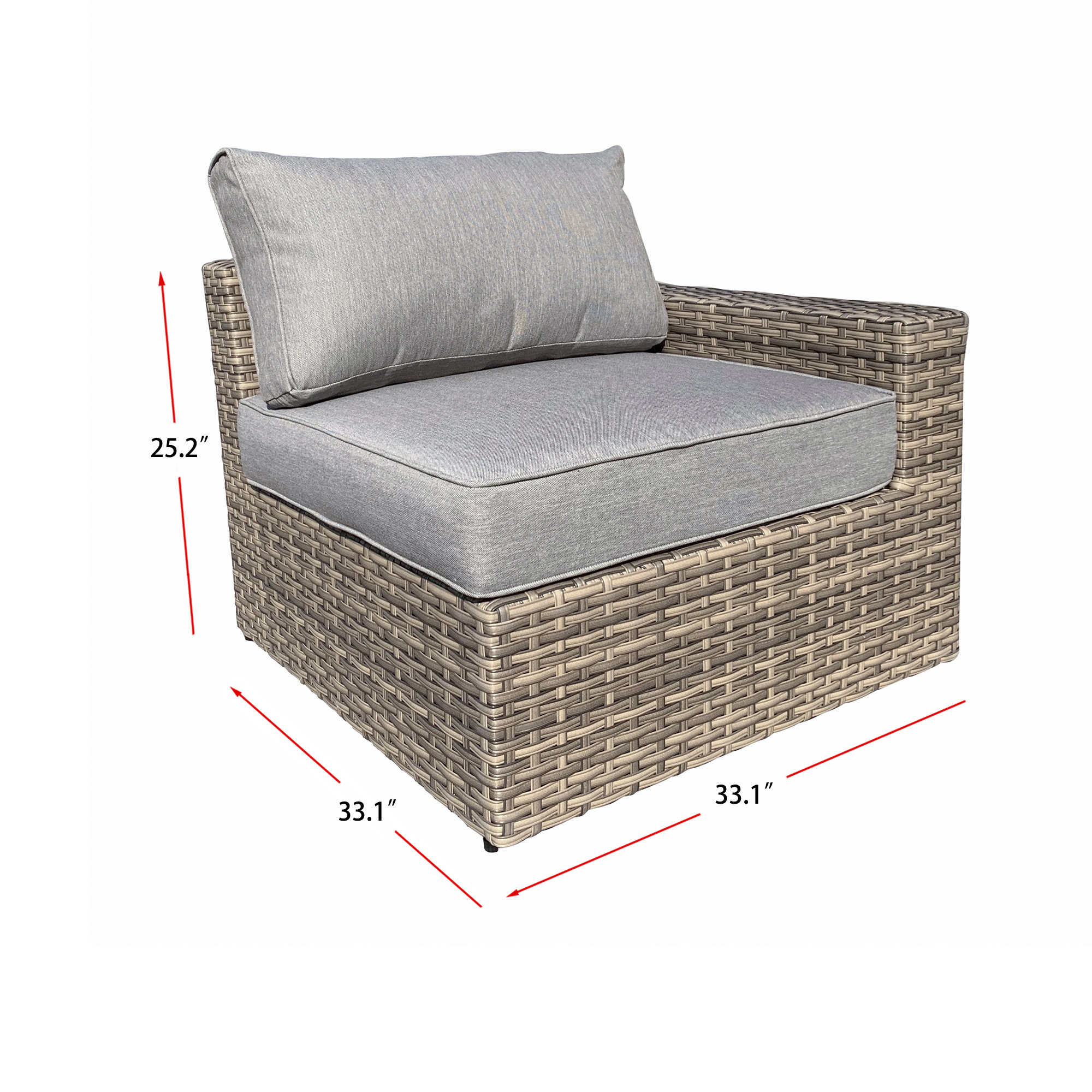 VENTURA 8 - Person Outdoor Seating Group with Cushions - Fire table-Egg