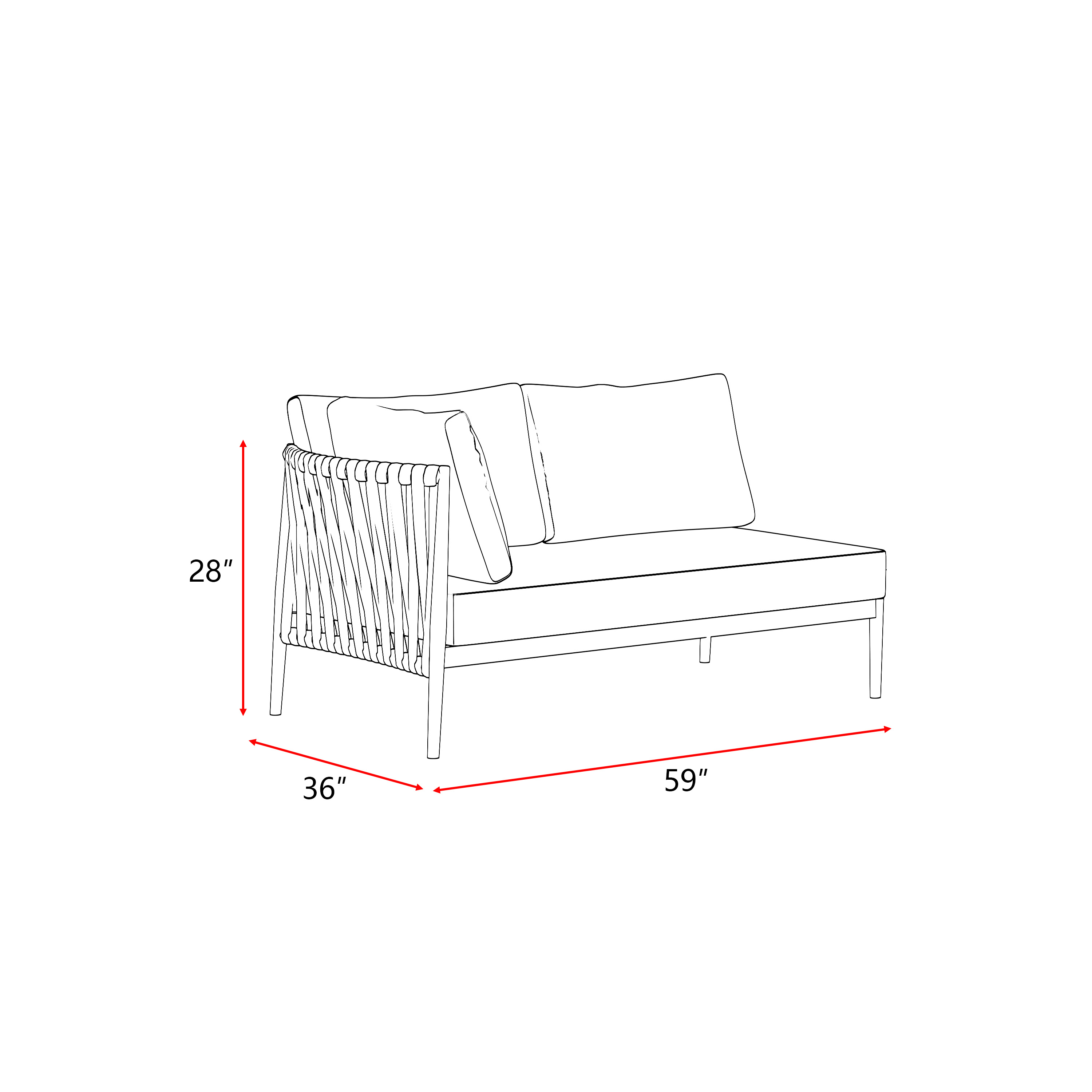 RED Aluminum High End Patio Furniture-Beige