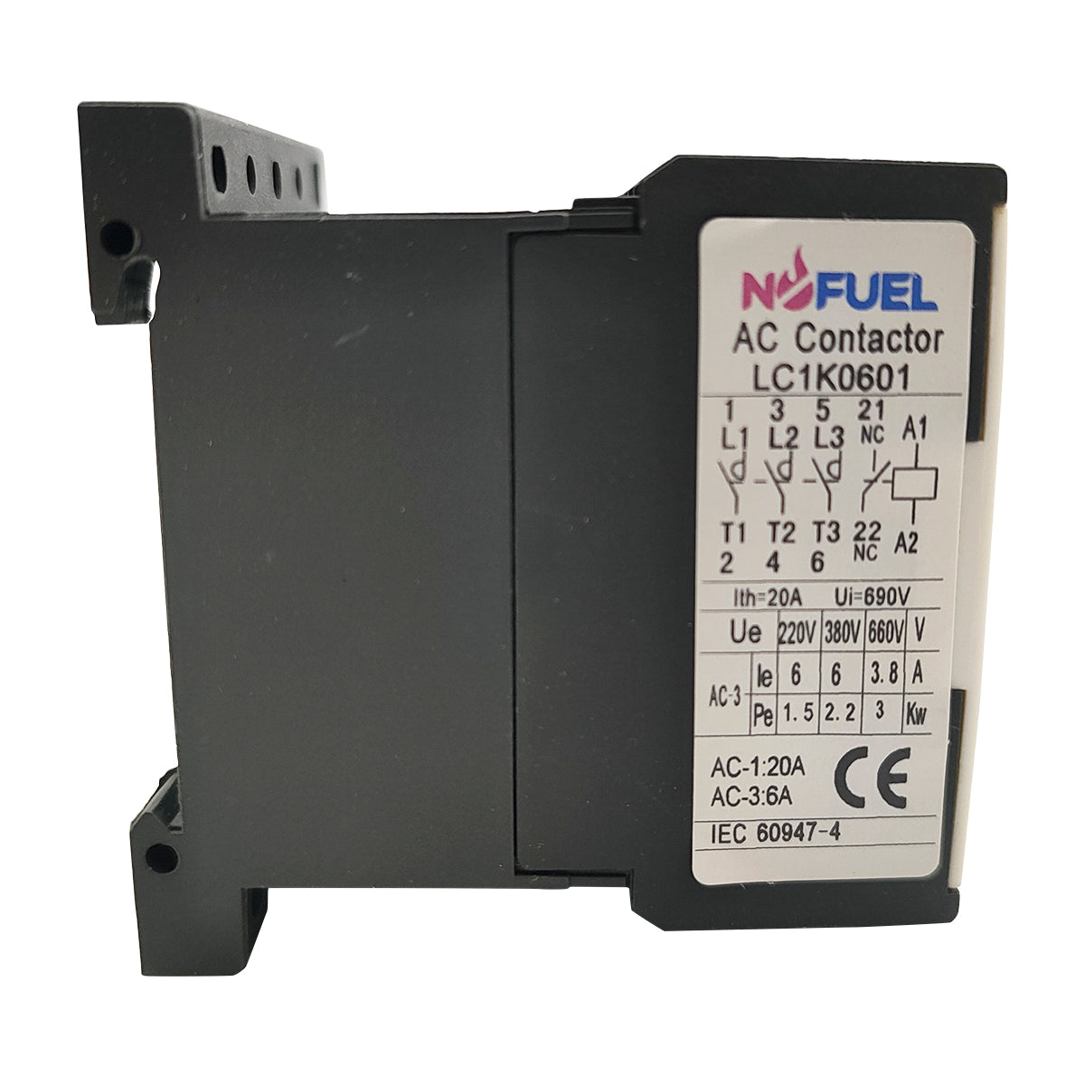 LC1K0601G7 Contactor 1NC 3P 6A replacement Schneider LC1K0601 120V