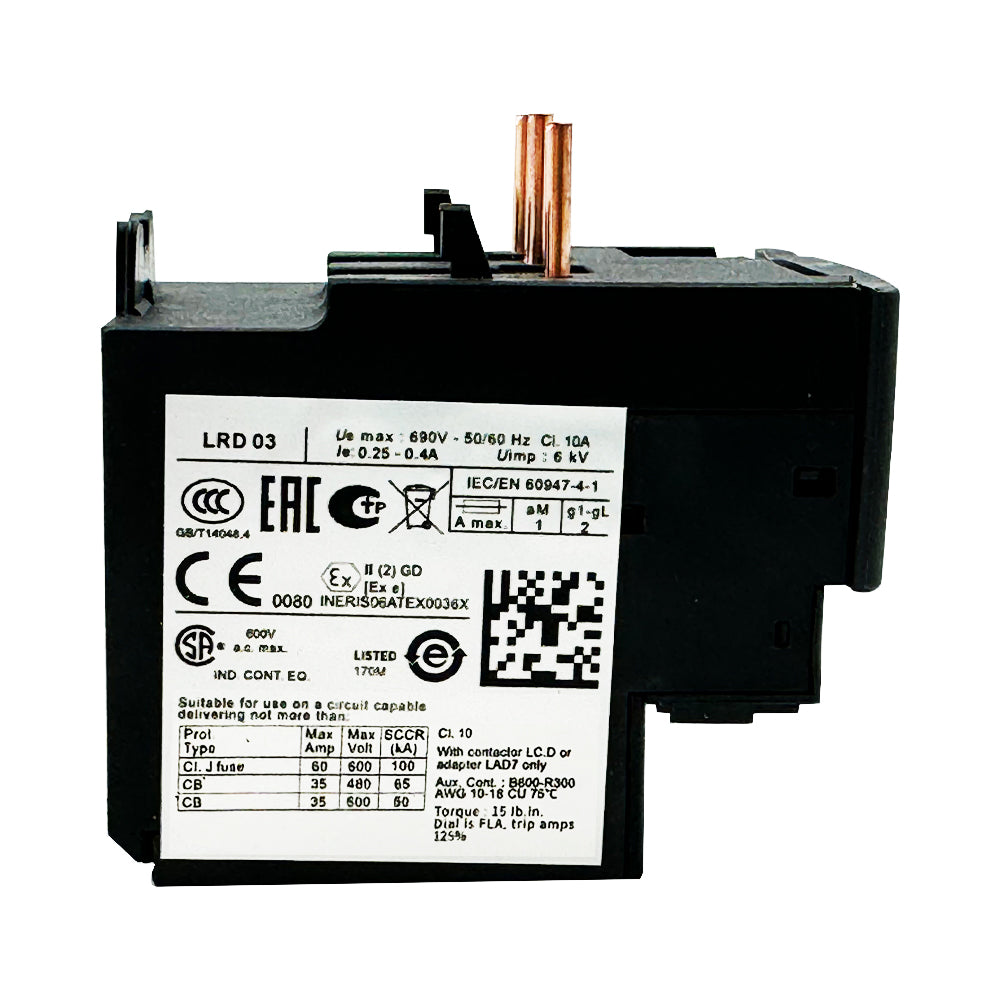 LRD03 Thermal Overload relays 0.25-0.4A apply to new LC1D contactor