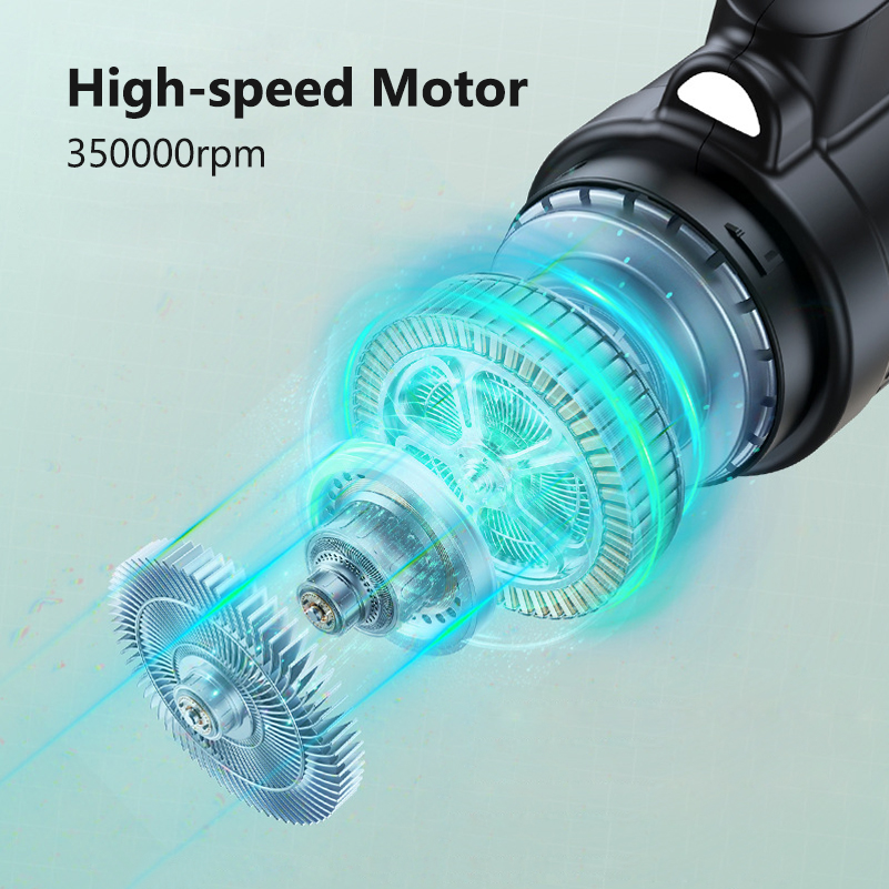 Car Vacuum Cleaner Cordless 2 in 1 Portable Handheld Vacuums & Air Duster with LED Light, Multi-Nozzles for Car Home Office Pet