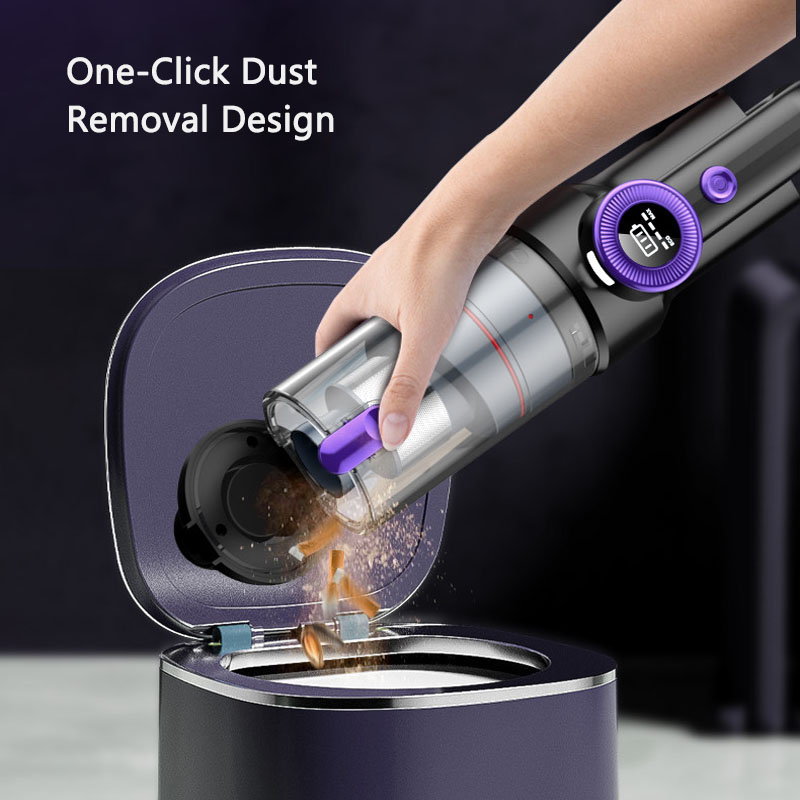 Handheld Vacuum Cleaner 14000Pa Brushless Portable Cordless Rechargeable Cyclone Car Vacuum with LED Light for Home Pet Hair-grikey