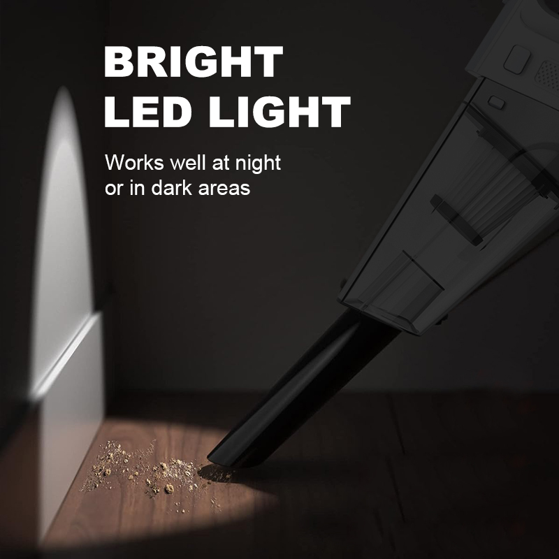 Handheld Vacuum Portable Rechargeable Car Vacuum Cleaner Cordless with 12000PA Powerful Suction for Car Home Office and Pet Hair-grikey