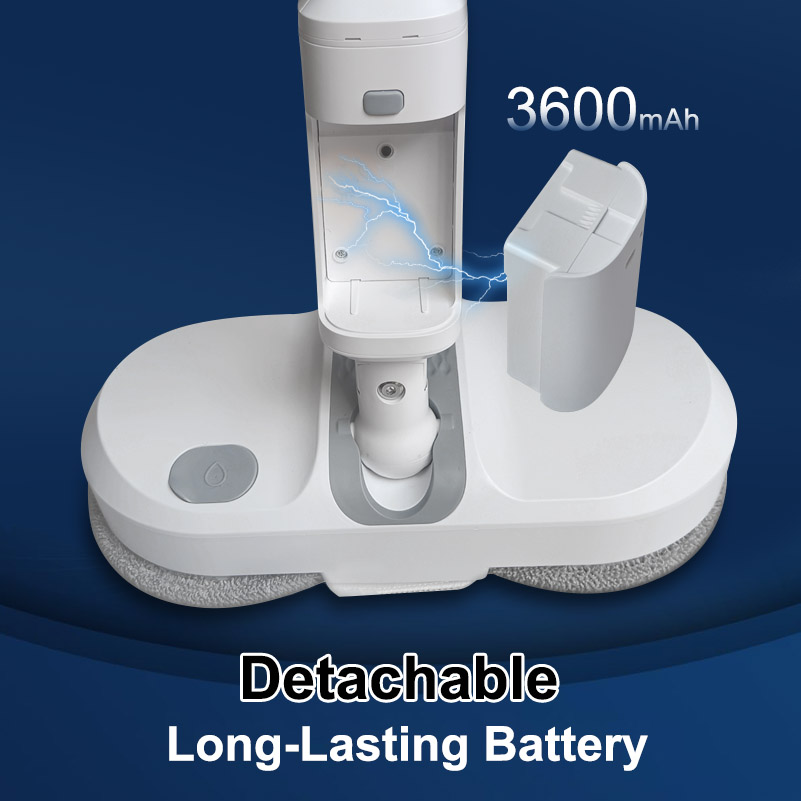 Cordless Electric Mop for Floor Cleaning Dual Spin Mop w/ LED Headlight Water Spray Water Tank Detachable Battery Self-Propelled-grikey