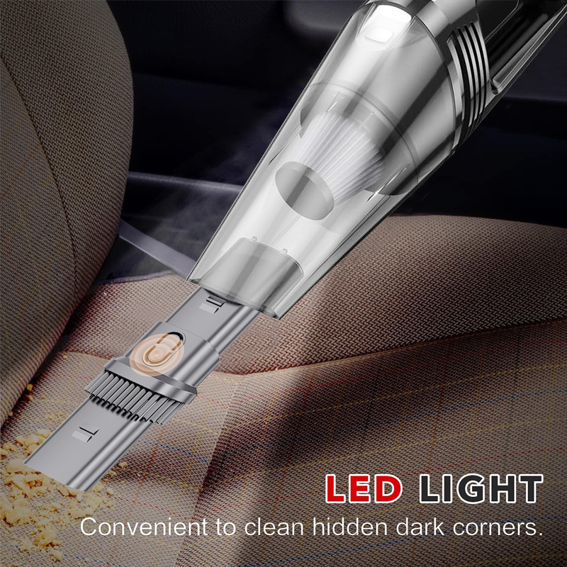 Wireless Vacuum Cordless Rechargeable 1000PA Strong Suction Hand Held Vacuum w/ LED Light Portable Mini Car Vacuum Cleaner-grikey