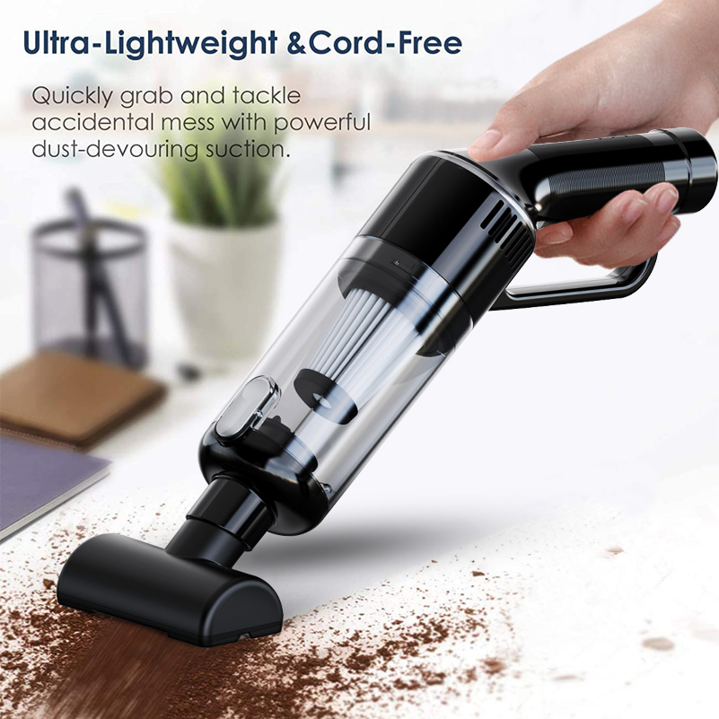 Handheld Vacuum Cordless Portable Car Vacuum Cleaner Rechargeable Mini Hand Held Vacuum One-Click Dust Removal for Car Home Pet -grikey