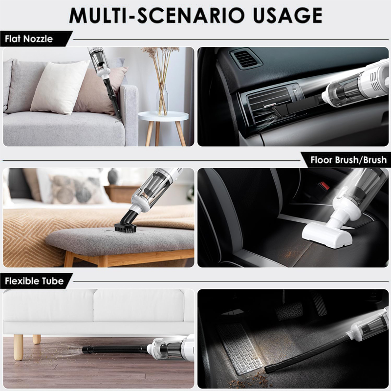 Handheld Car Vacuum Cleaner Cordless 9000PA Powerful Suction Portable Lightweight Hand Held Vacuum Large Capacity Battery Last Long Wireless Mini Vacuum With LED Light For Home Office Cleaning-grikey