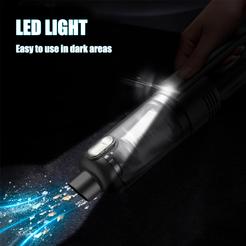 Handheld Car Vacuum Cleaner Cordless 9000PA Powerful Suction Portable Lightweight Hand Held Vacuum Large Capacity Battery Last Long Wireless Mini Vacuum With LED Light For Home Office Cleaning-grikey