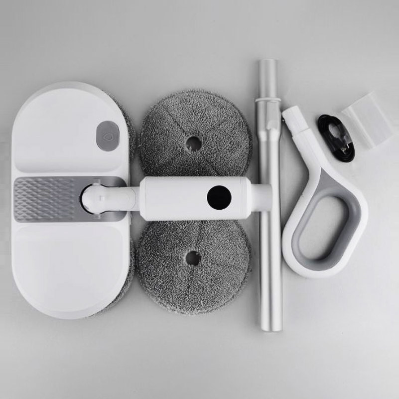 Cordless Electric Mop for Floor Cleaning Dual Spin Mop w/ LED Headlight Water Spray Water Tank Detachable Battery Self-Propelled-grikey