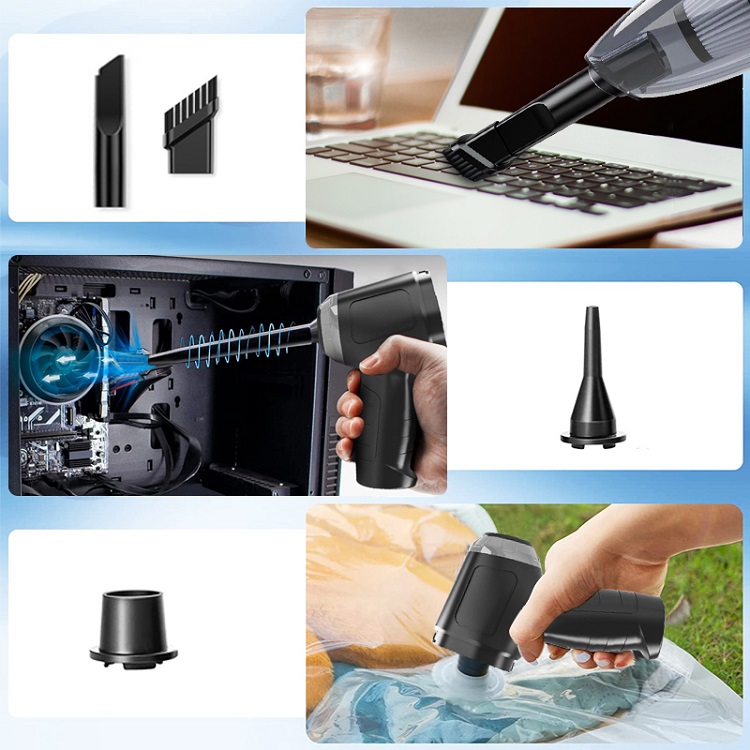 2 In 1 Rechargeable Blower Car Wireless Cleaner for Car Desk Vacuum Cleaner Air Duster Mini Vacuum Cleaner Very Powerful Wireless Hand Vacuum Cleaner-grikey