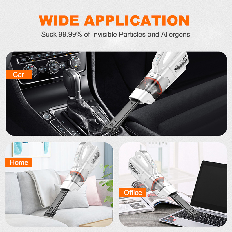 Vacuum Cleaner Cordless 2 Model Portable Rechargeable Car Vacuum Cleaner 12000PA Powerful Suction for Car Home Office Pet Hair-grikey