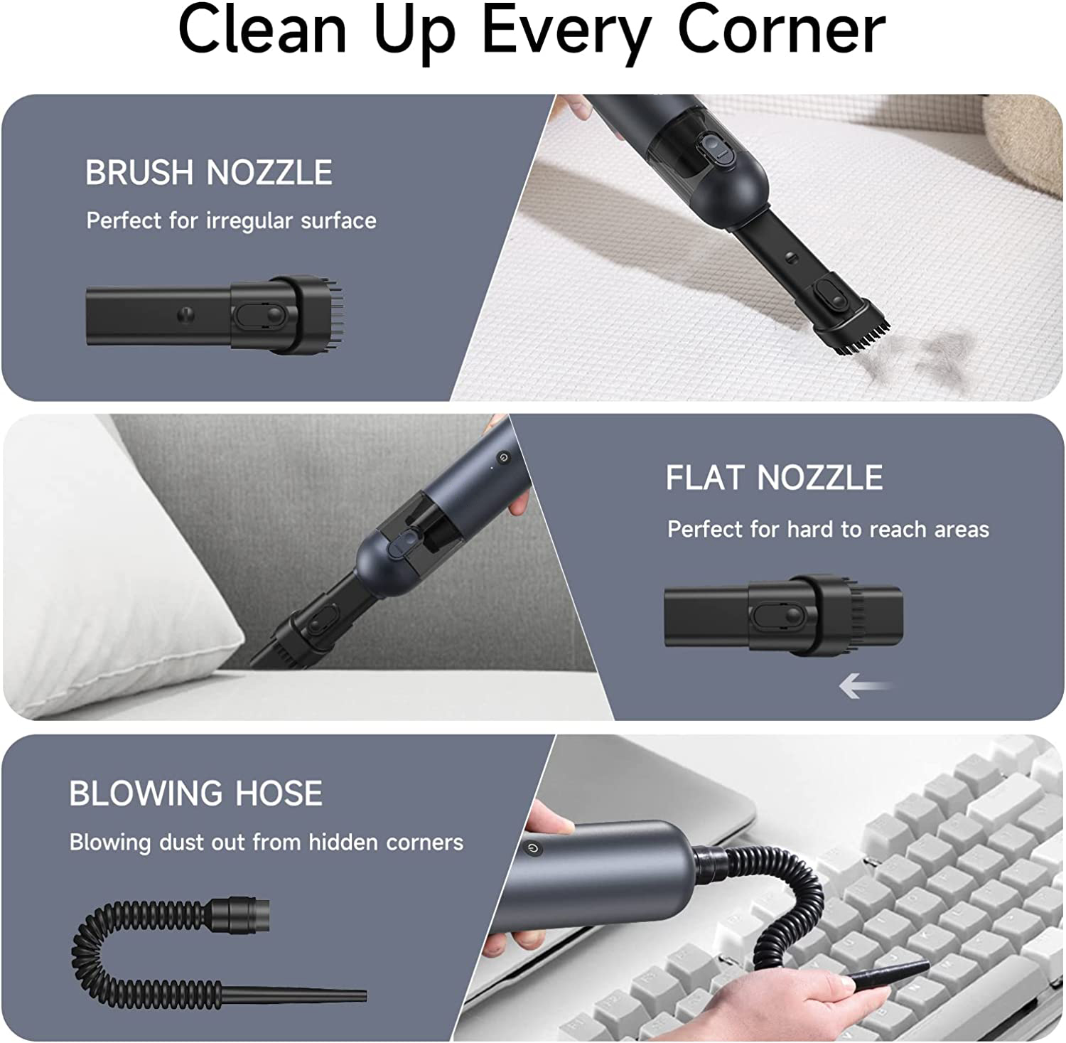 One-click Dust Emptying High Suction Power Cordless Vacuum Cleaner