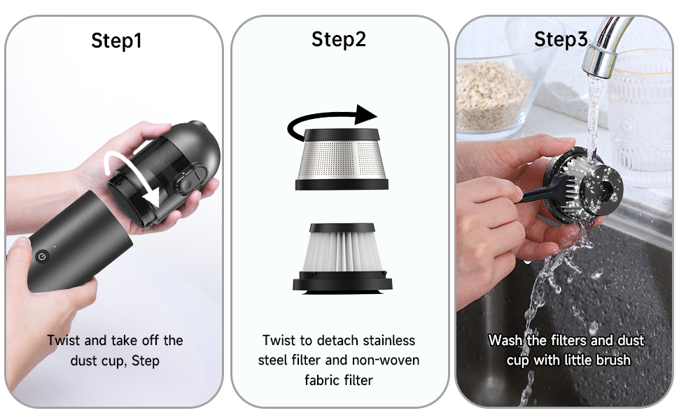 One-click Dust Emptying High Suction Power Cordless Vacuum Cleaner