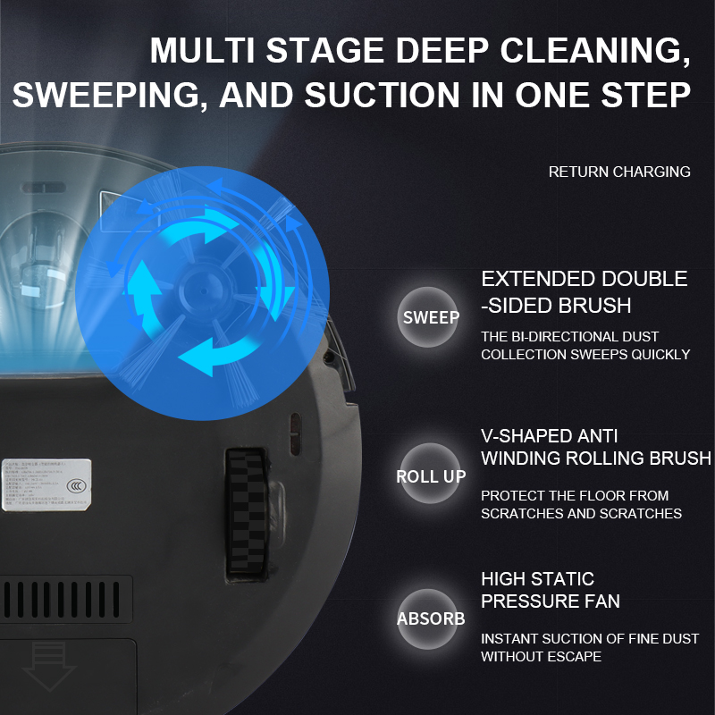 Smart Sweeping Robot Vacuum Cleaner with Remote Control and Automatic Recharging Features