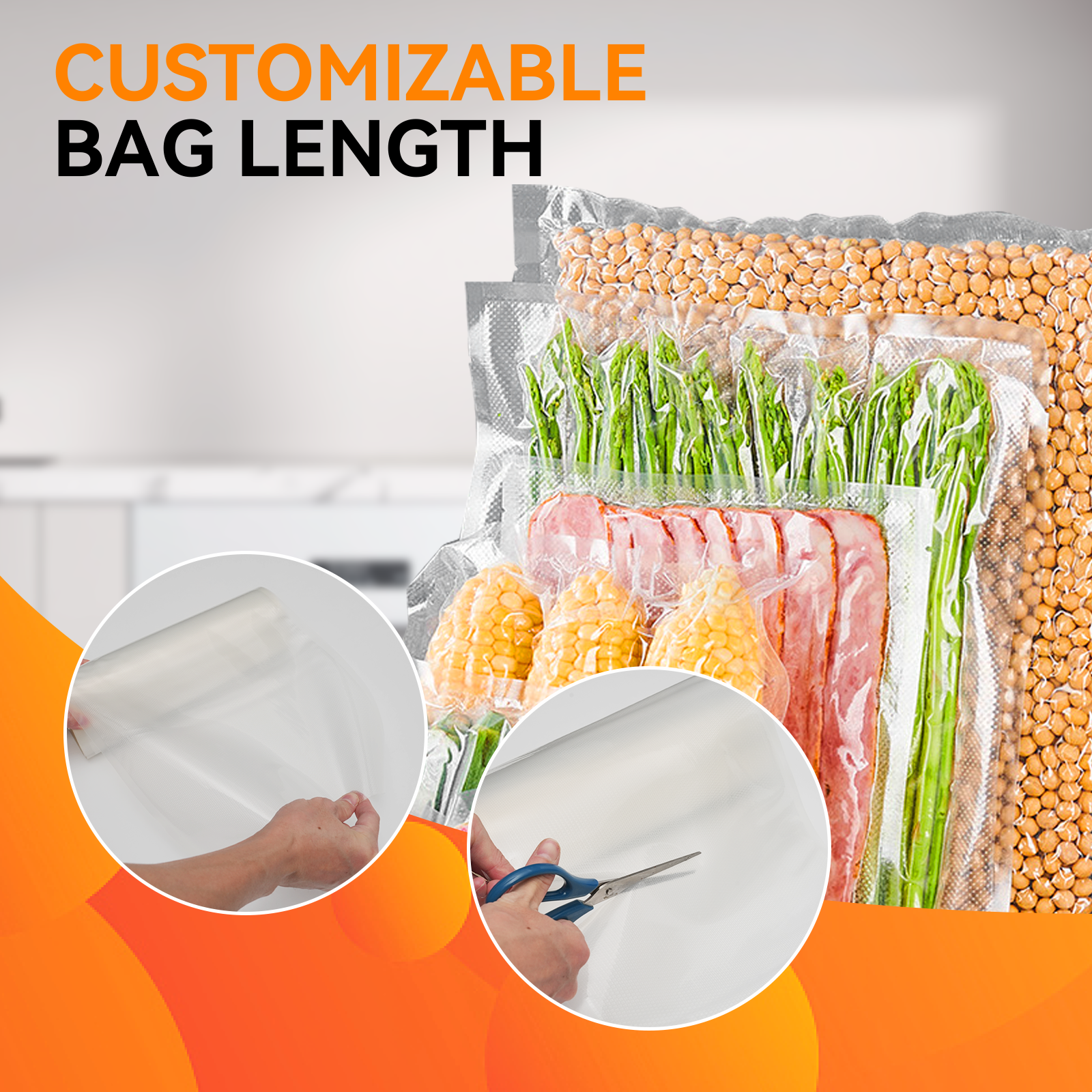 Embossed Vacuum Sealer Bags Rolls