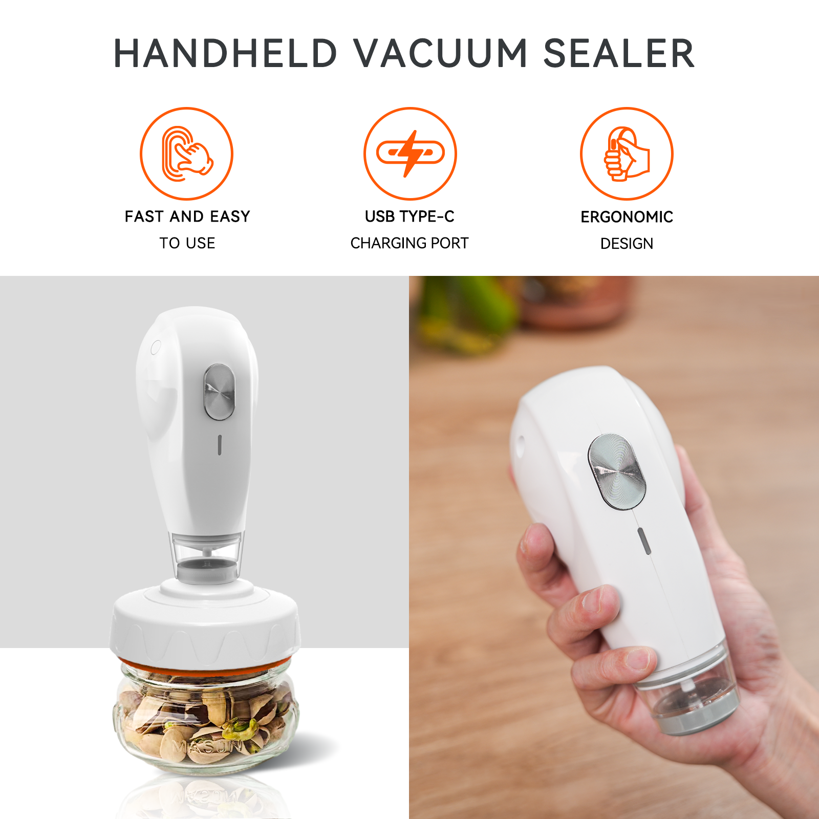 Electric Handheld Vacuum Sealer Kit