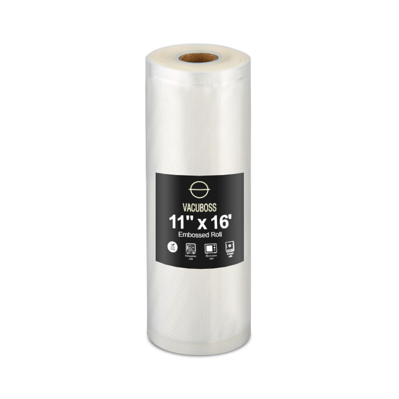 Embossed Vacuum Sealer Bags Rolls - 11"x16' - 3 Mil