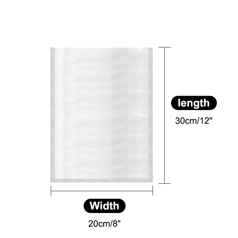 Wevac Pre-cut Vacuum Sealer Bags 3-Mil Pack of 50, 8" x 12"
