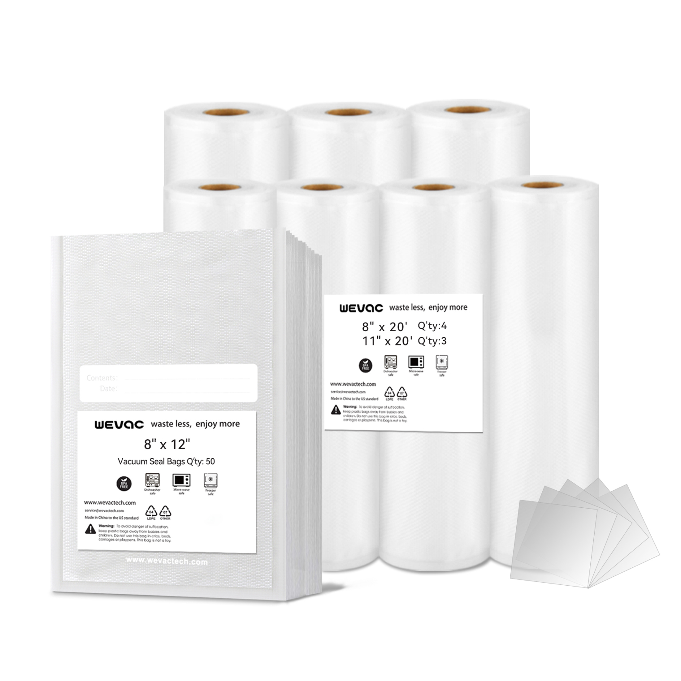 4 Mil Embossed Vacuum Sealer Bags – BPA-Free Food Storage Roll (Clear)