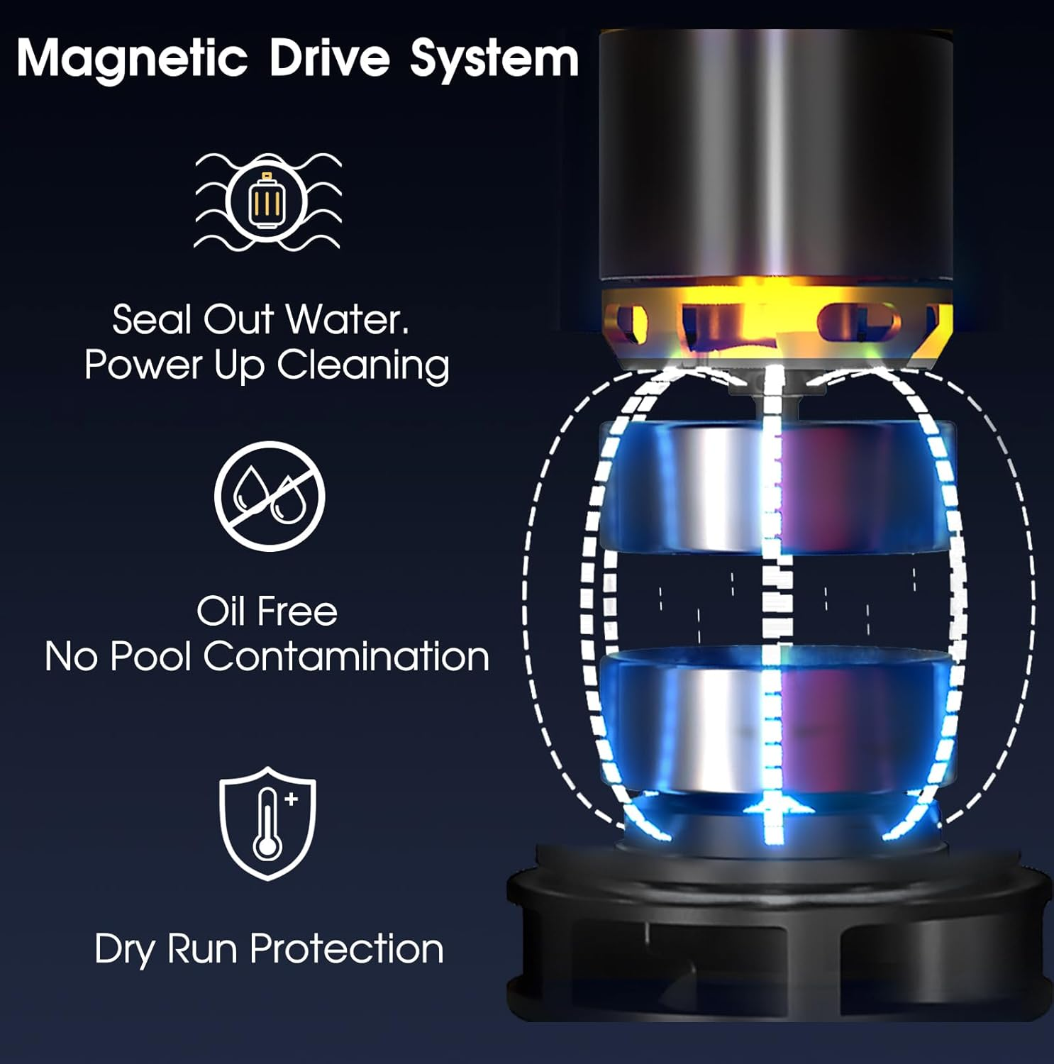 Heavy Duty Handheld Pool Vacuum - 18.9GPM Powerful Suction, 25µm Ultra Fine Mesh Filter for Smaller Debris, 14'' Wide Vacuum Head, 60mins Running Time (Orange)