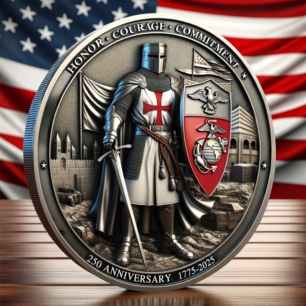 Templar Marine 250th Anniversary Challenge Coin