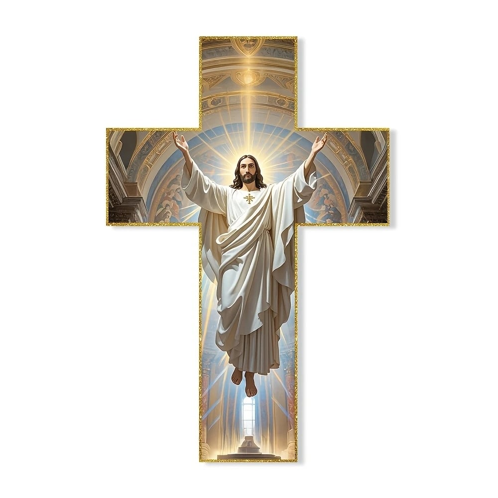 Vintage Acrylic  Jesus Christ Wall Cross 30*20cm