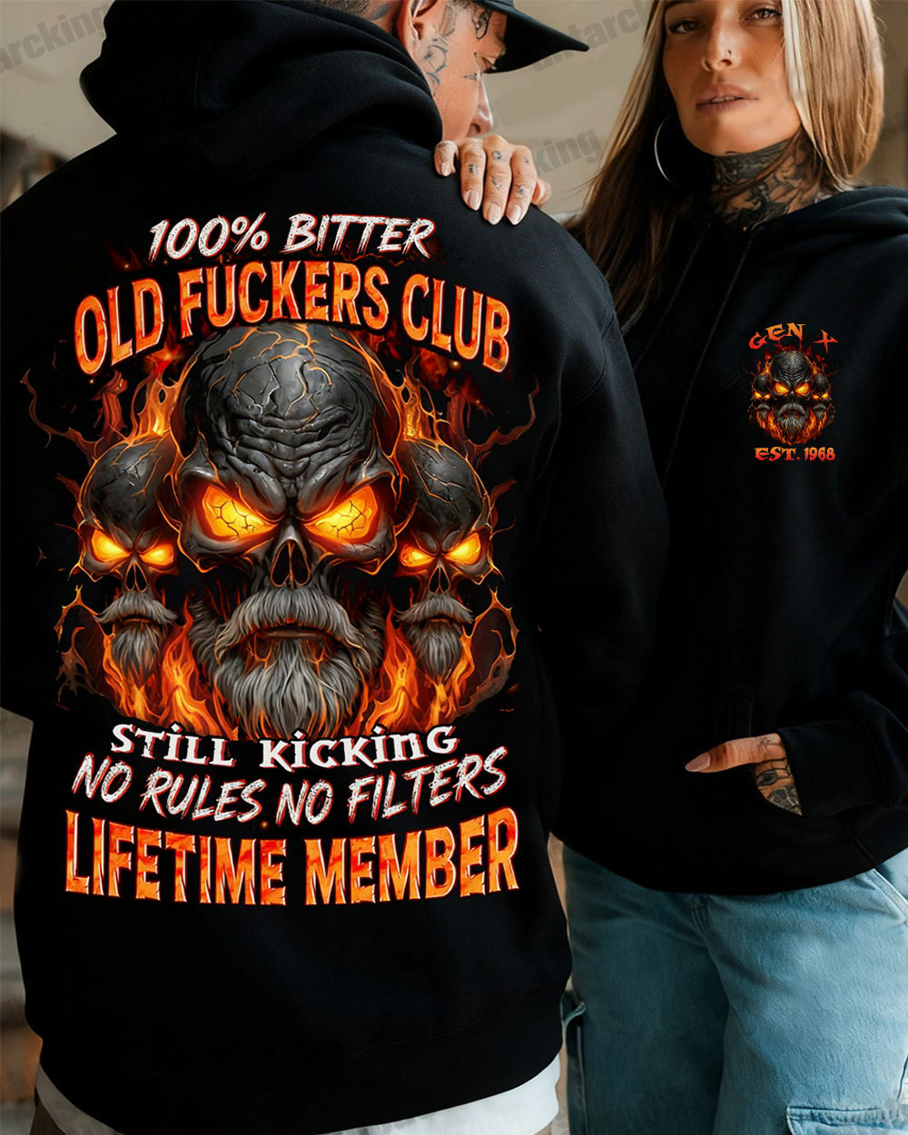 100% Bitter Old F*ckers Club Custom Year Sweatshirt/T-shirt/Hoodie