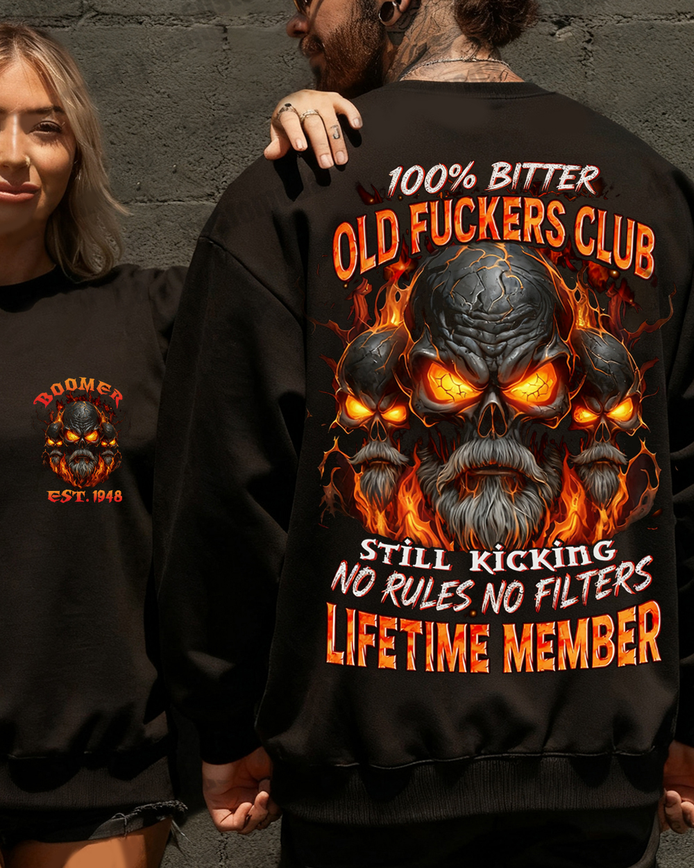 100% Bitter Old F*ckers Club Custom Year Sweatshirt/T-shirt/Hoodie