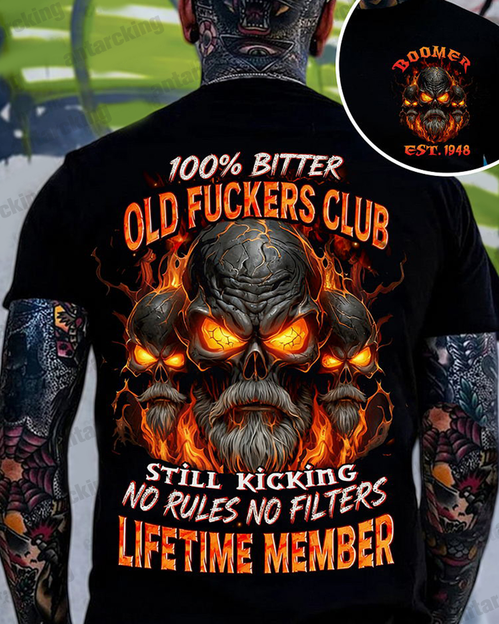 100% Bitter Old F*ckers Club Custom Year Sweatshirt/T-shirt/Hoodie