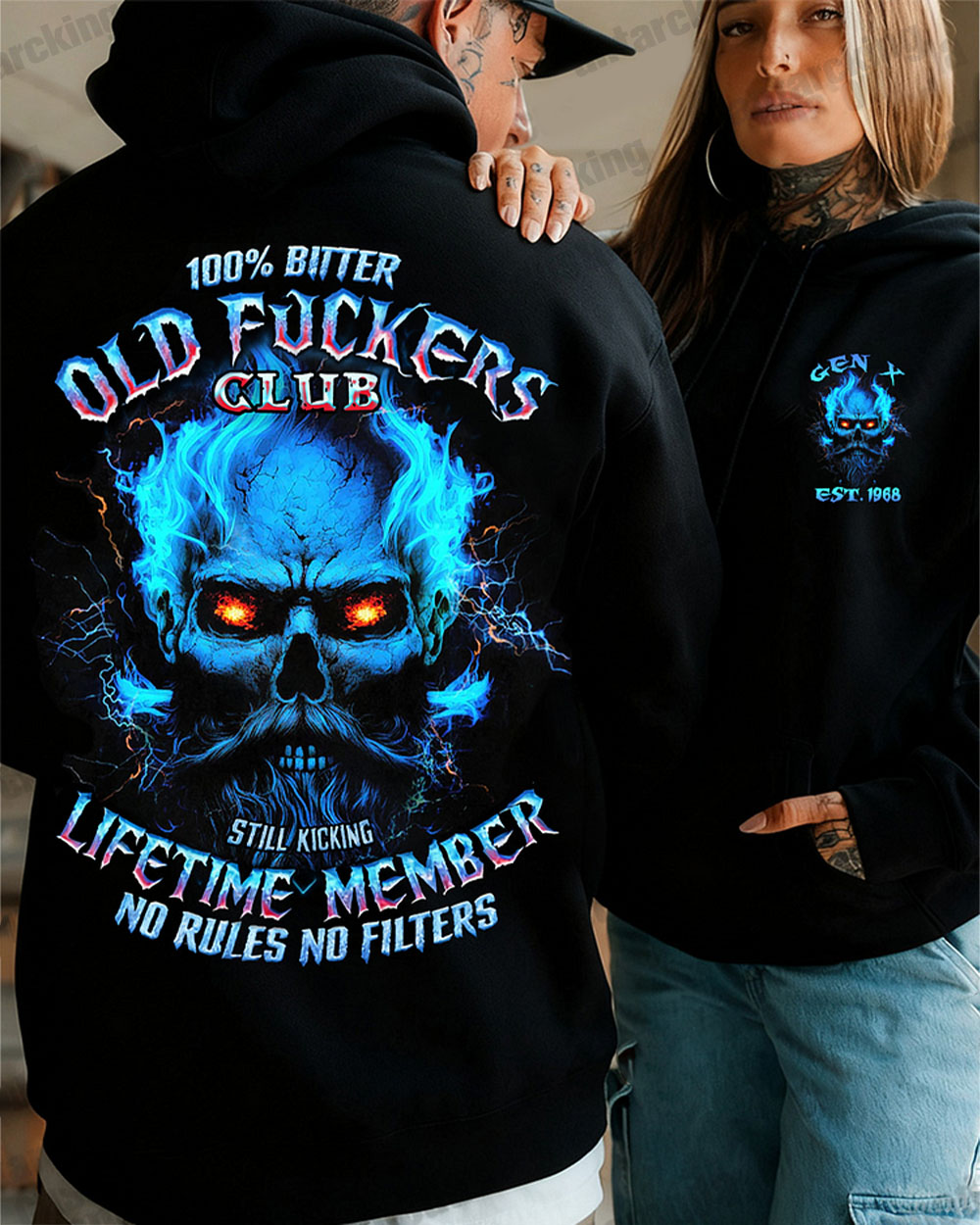 100% Bitter Old Fuckers Club Custom Year Gen X ,Boomer Sweatshirt/T-shirt/Hoodie