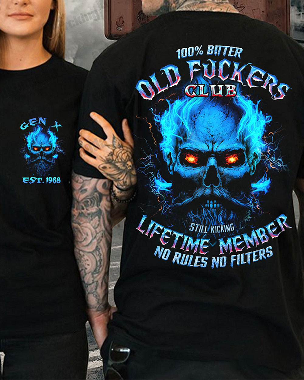 100% Bitter Old Fuckers Club Custom Year Gen X ,Boomer Sweatshirt/T-shirt/Hoodie