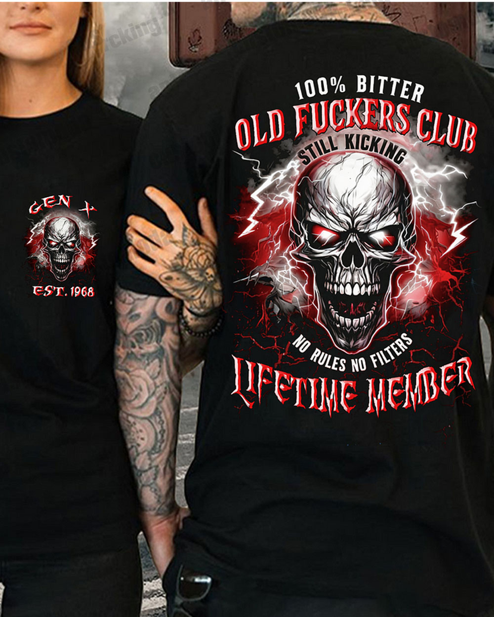 100% Bitter Old Fuckers Club Custom Year Gen X ,Boomer Sweatshirt/T-shirt/Hoodie