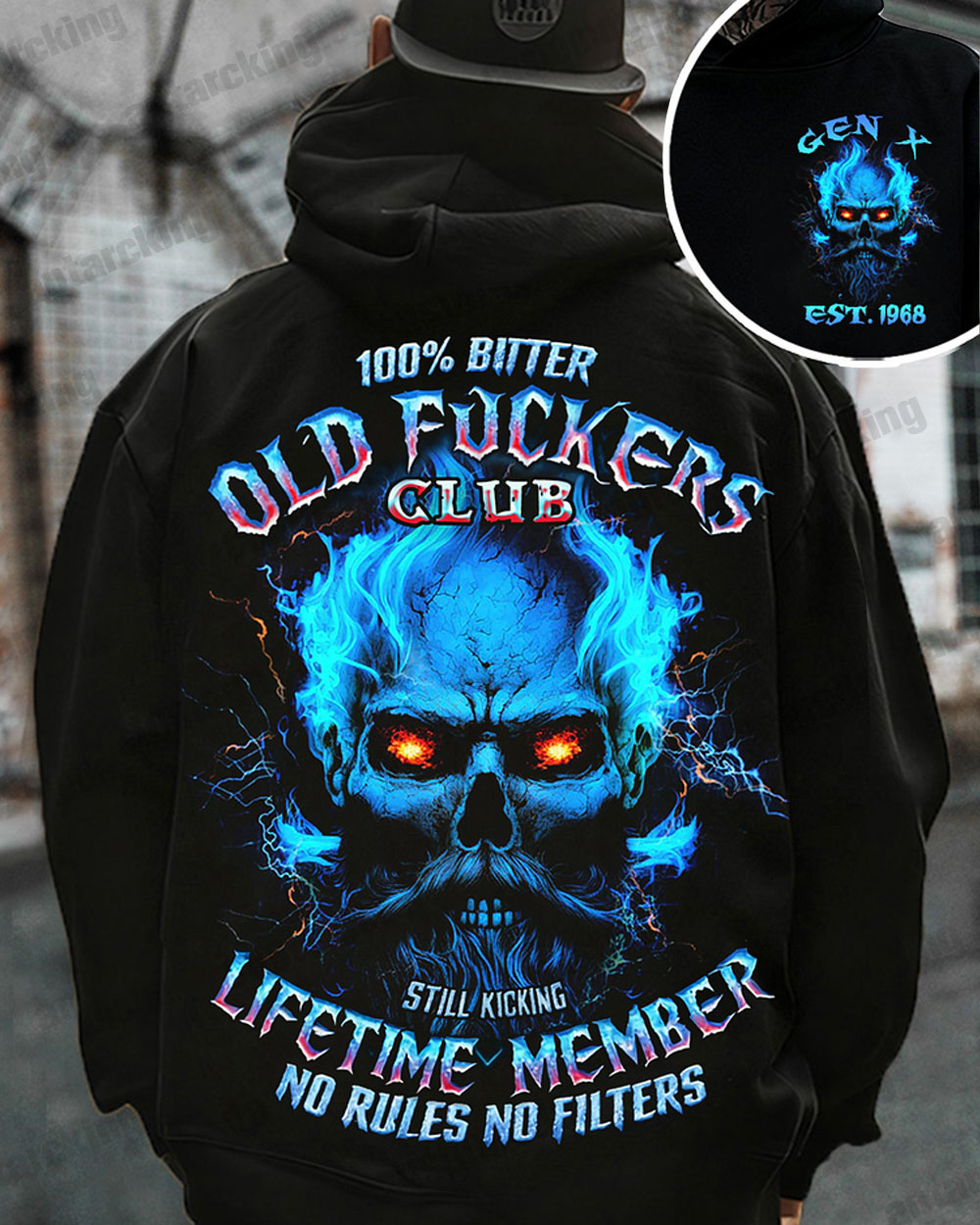 100% Bitter Old Fuckers Club Custom Year Gen X ,Boomer Sweatshirt/T-shirt/Hoodie