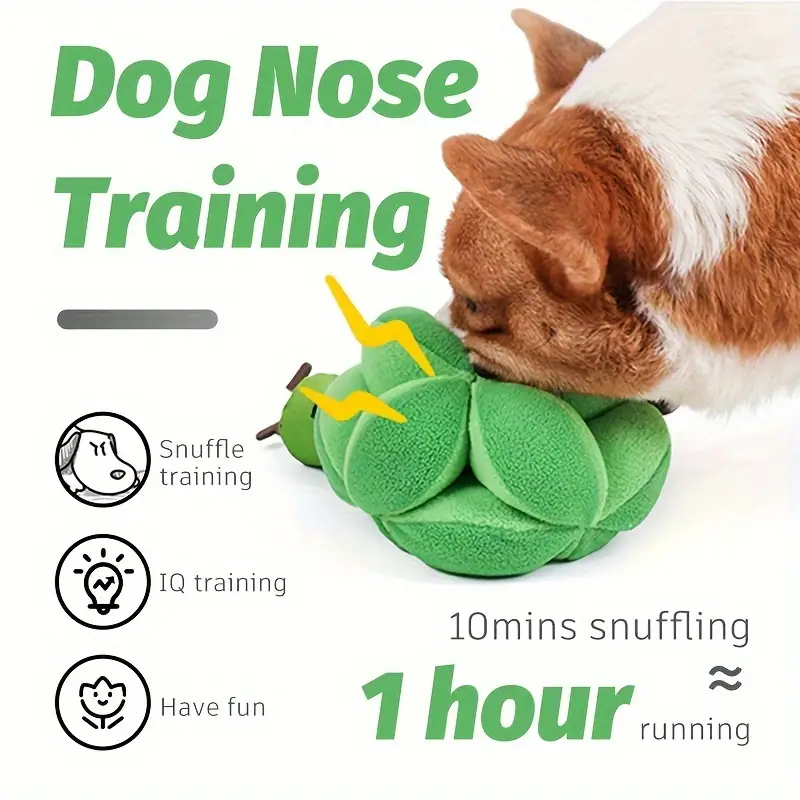 broccoli shaped dog sounding toy interactive dog sniffing toy dog treat leakage plush toy 0