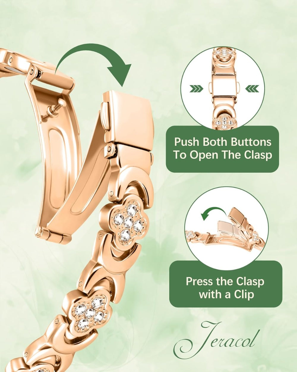 Elegant Copper Magnetic Bracelet – Lucky Clover Gift for Women (Energy & Wellness)
